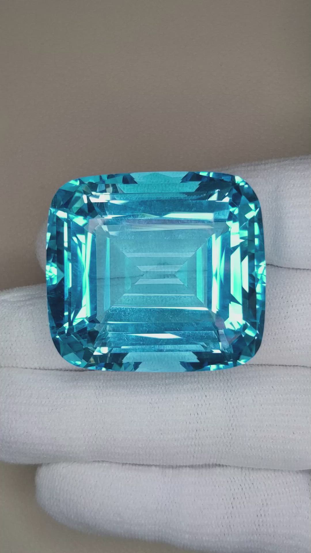 220.18 Ct. Swiss Blue Topaz from Brazil Size Video