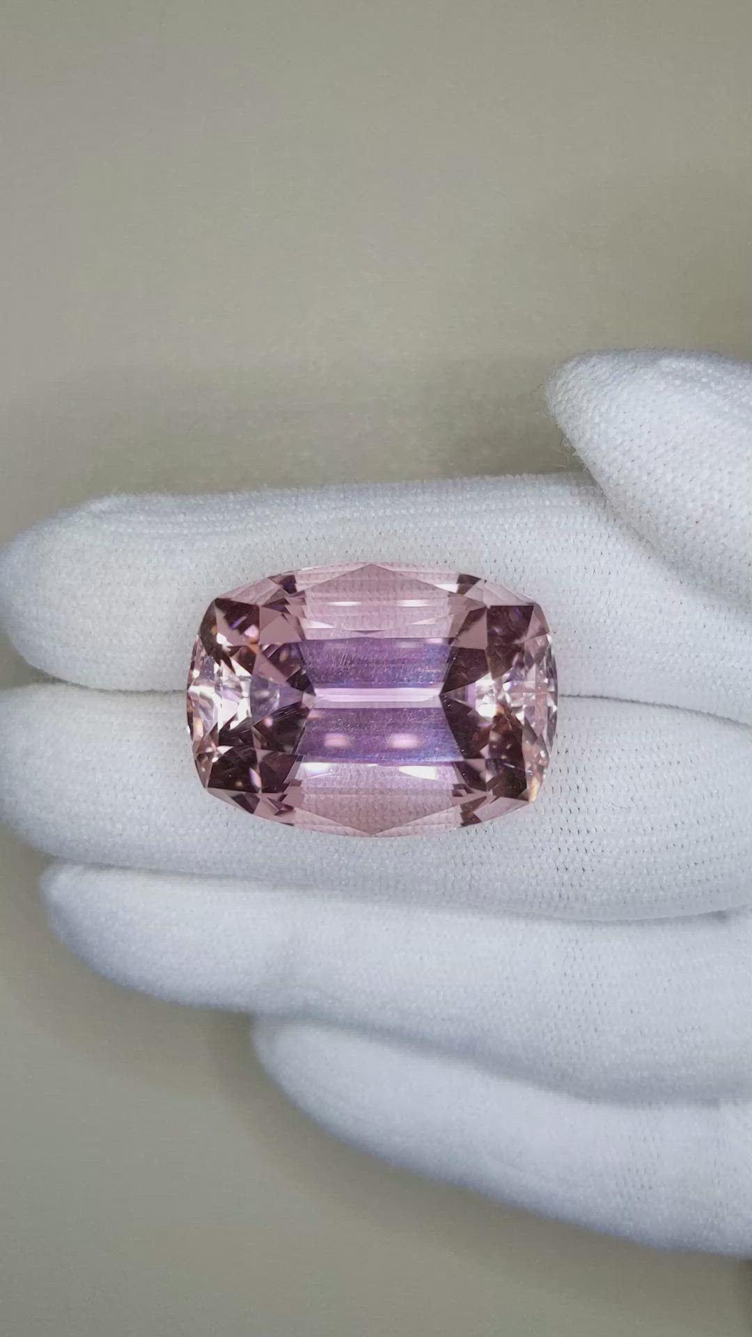 49.50 Ct. Kunzite from Afghanistan Size Video