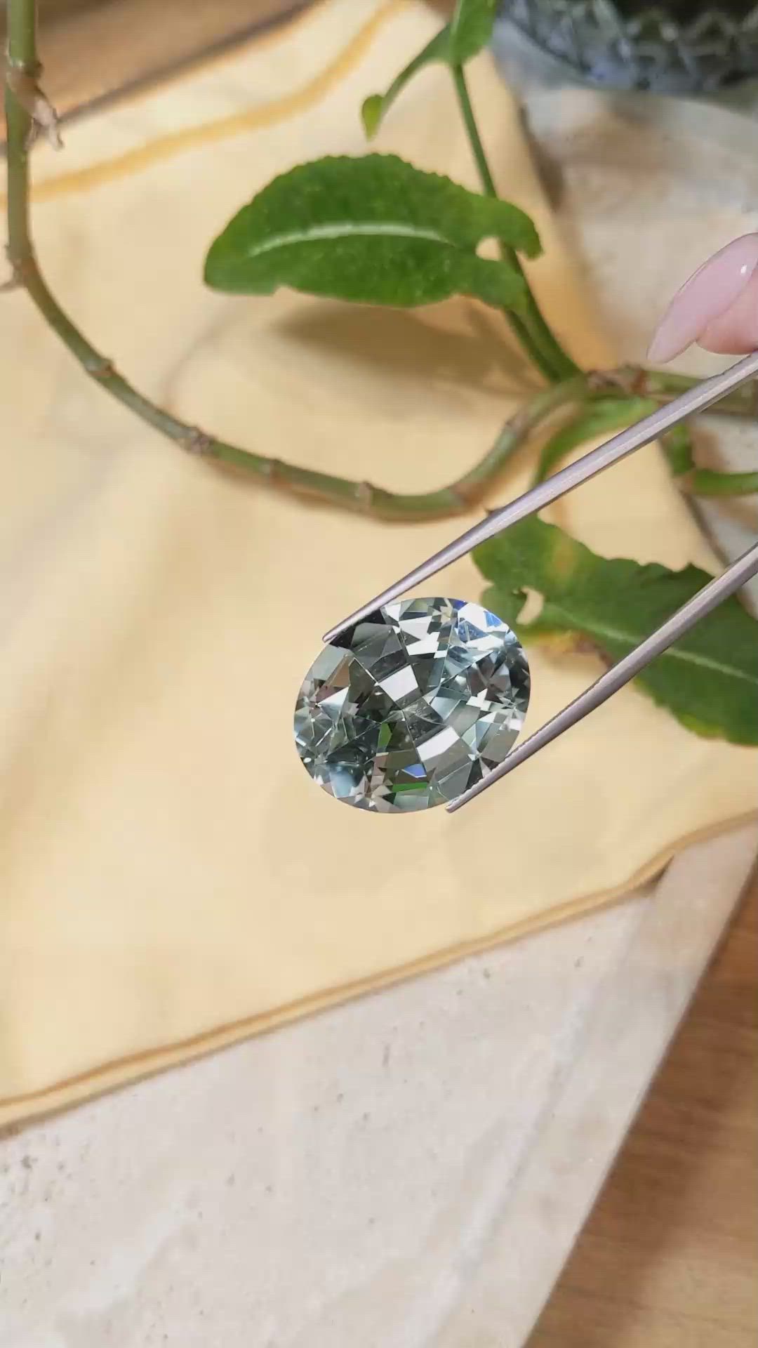 37.31 Ct. Aquamarine from Brazil Size Video