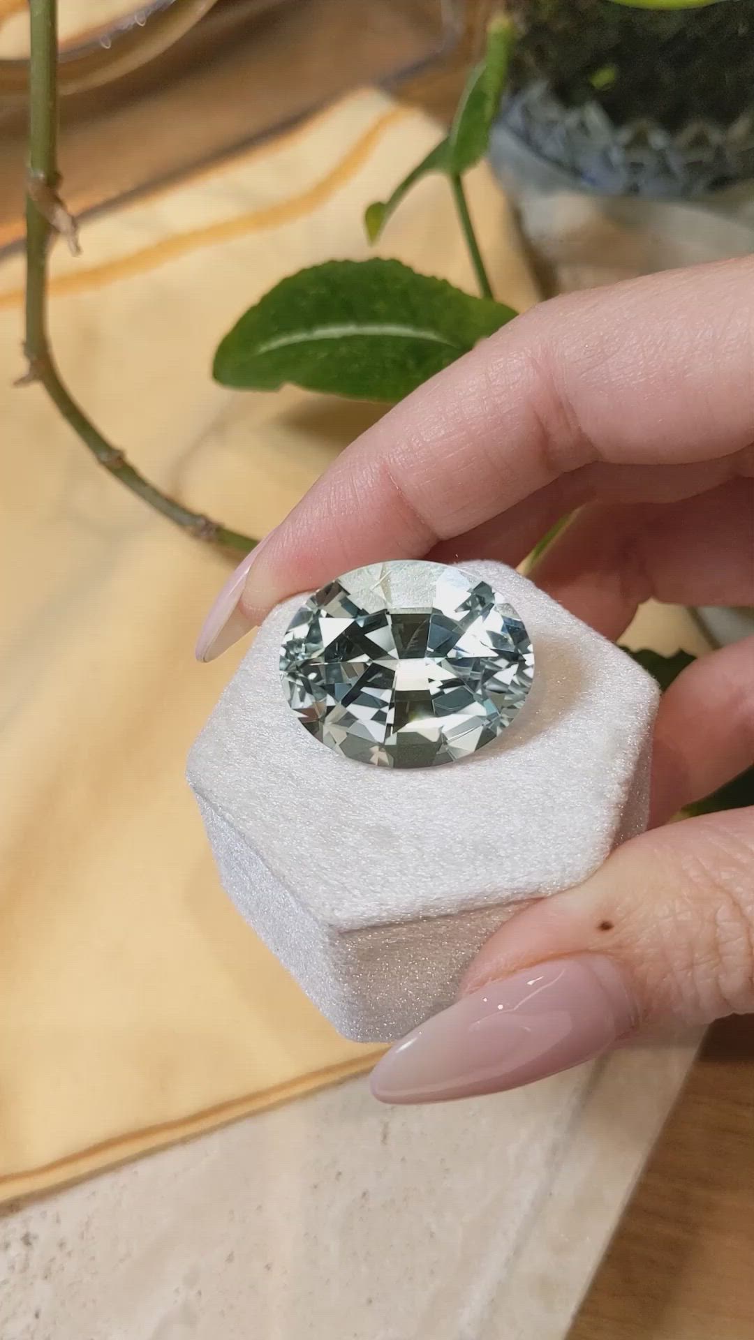 37.31 Ct. Aquamarine from Brazil Size Video