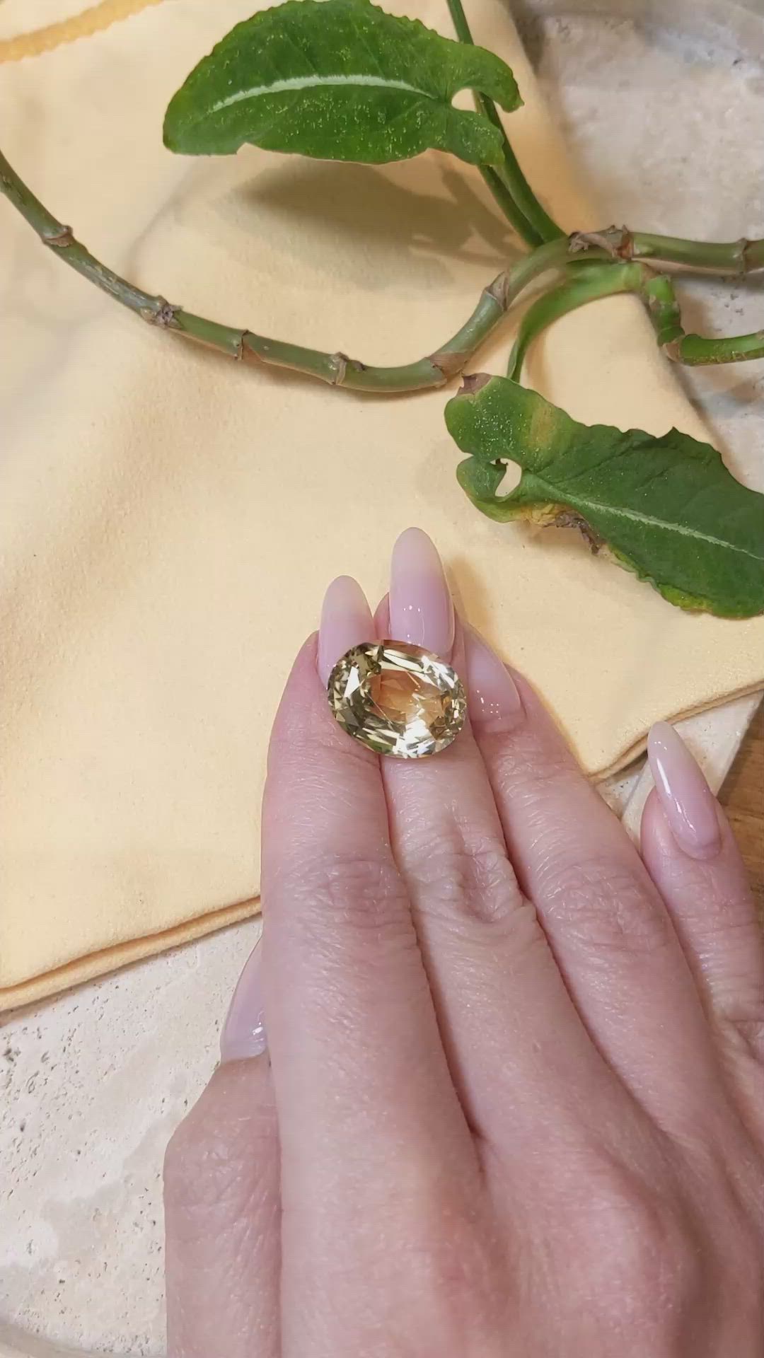 16.72 Ct. Yellow Scapolite from Brazil Size Video