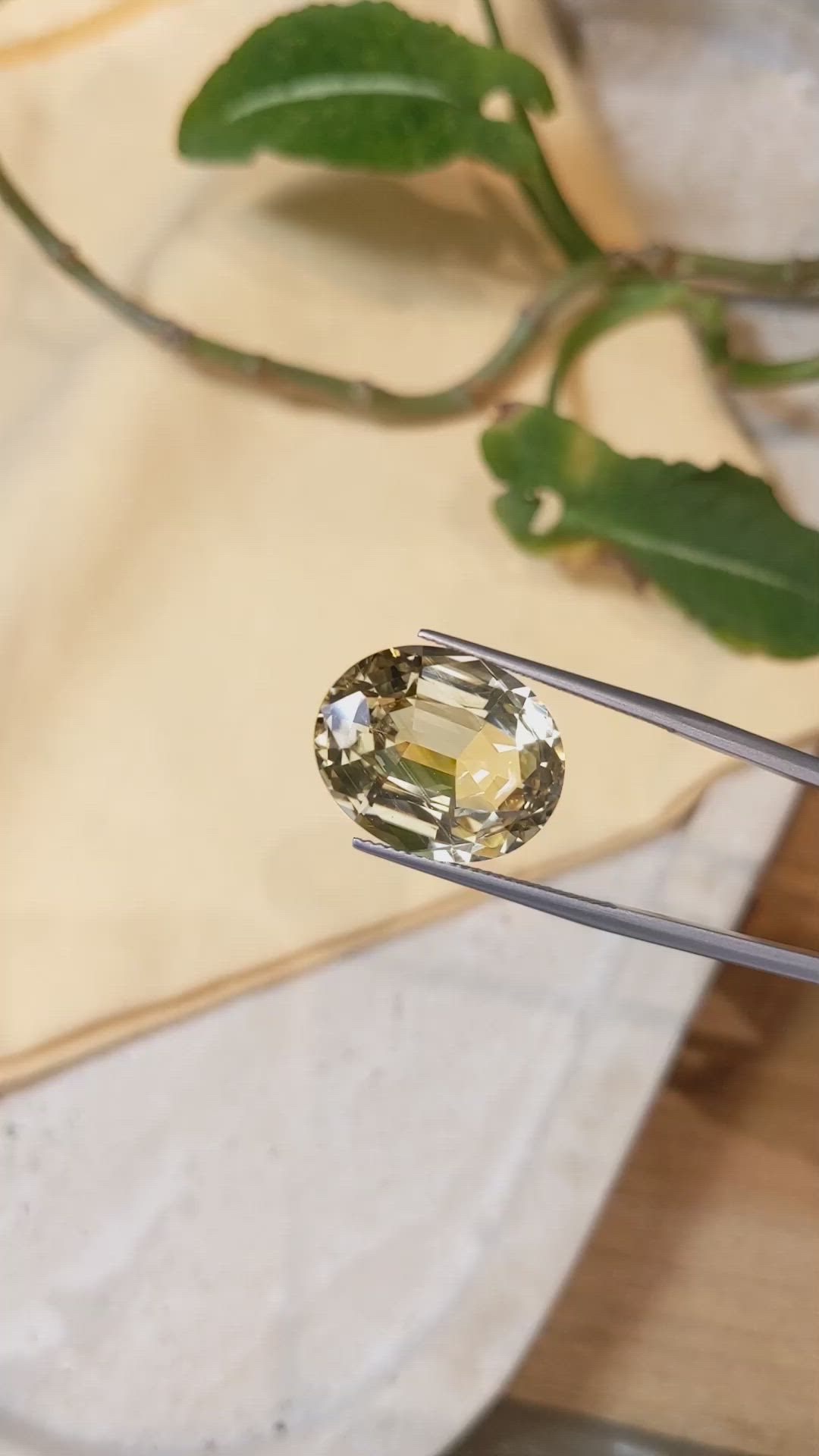 16.72 Ct. Yellow Scapolite from Brazil Size Video