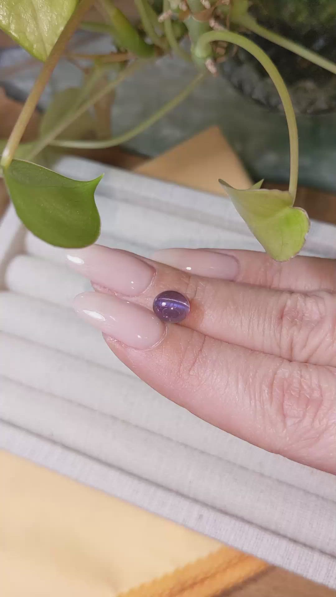 3.01 Ct. Cabochon Alexandrite from Ceylon (Sri Lanka) Size Video