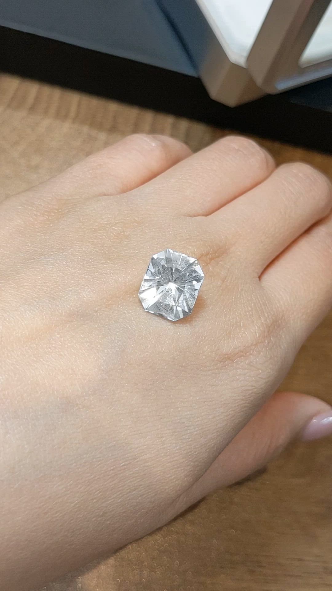 6.04 Ct. Goshenite from Brazil Size Video