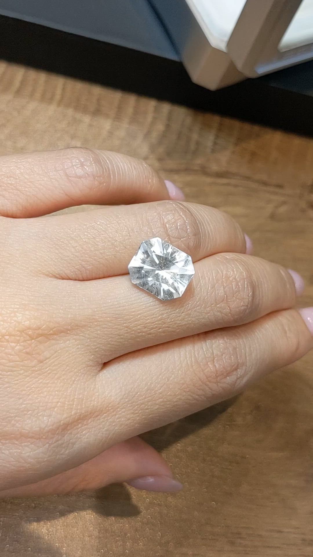 6.04 Ct. Goshenite from Brazil Size Video