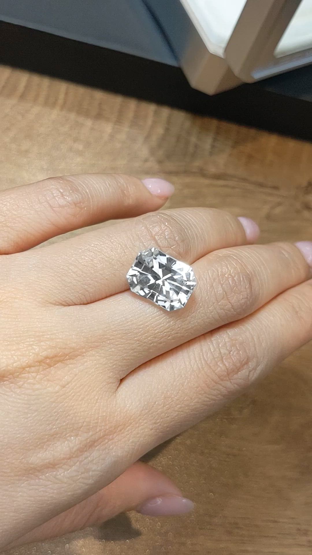 6.64 Ct. Goshenite from Brazil Size Video