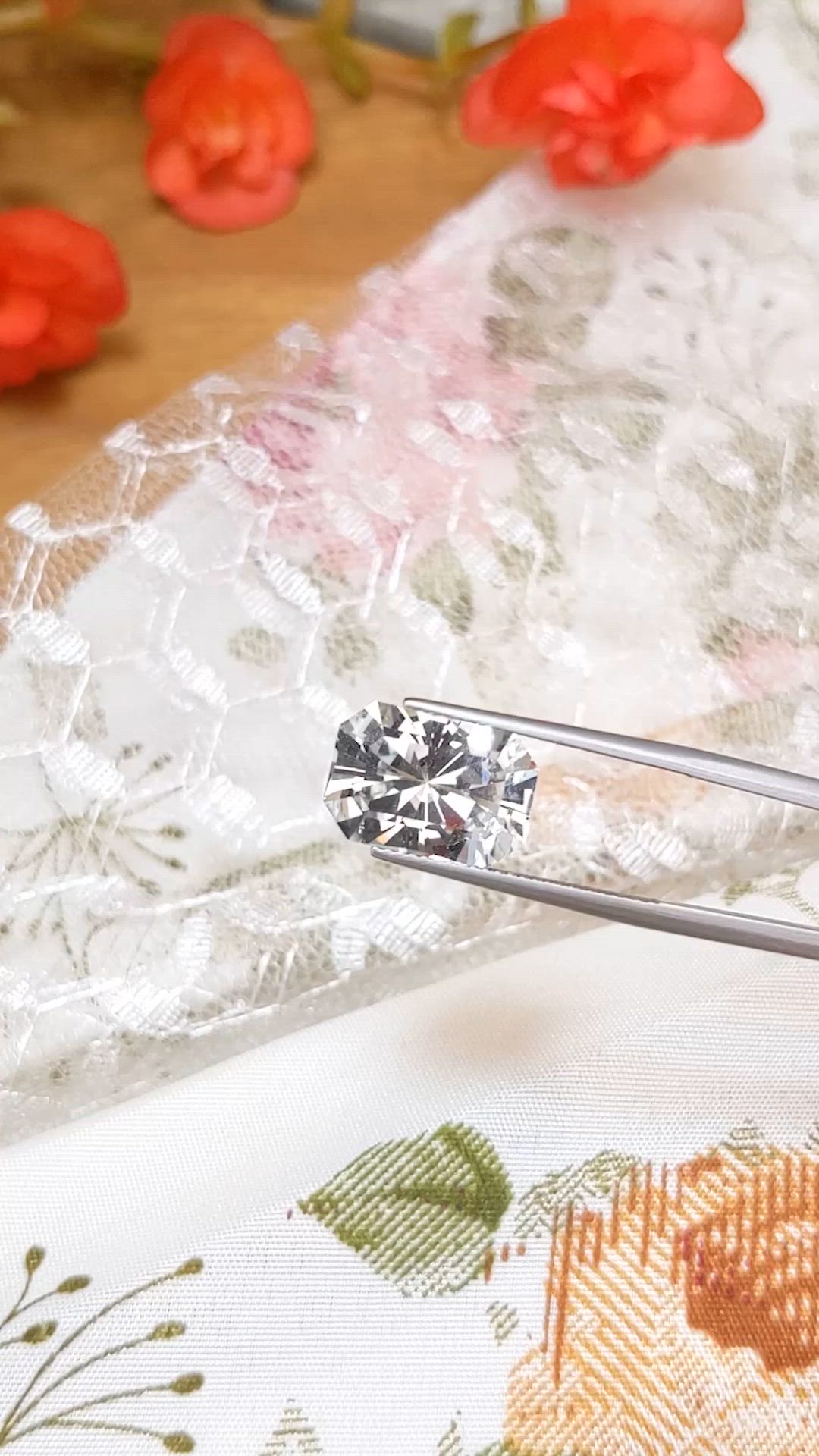 6.35 Ct. Goshenite from Brazil Size Video