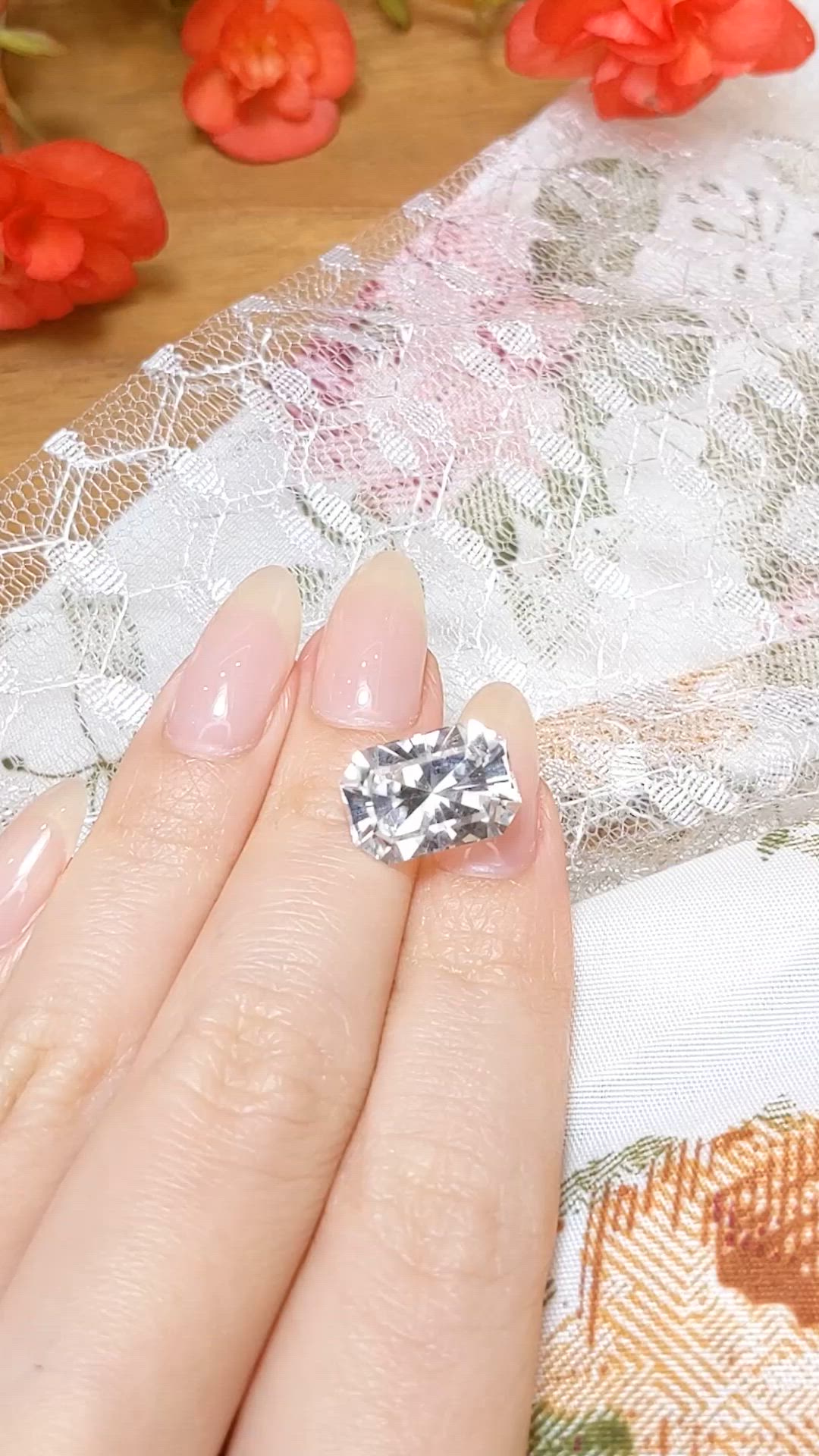 6.35 Ct. Goshenite from Brazil Size Video