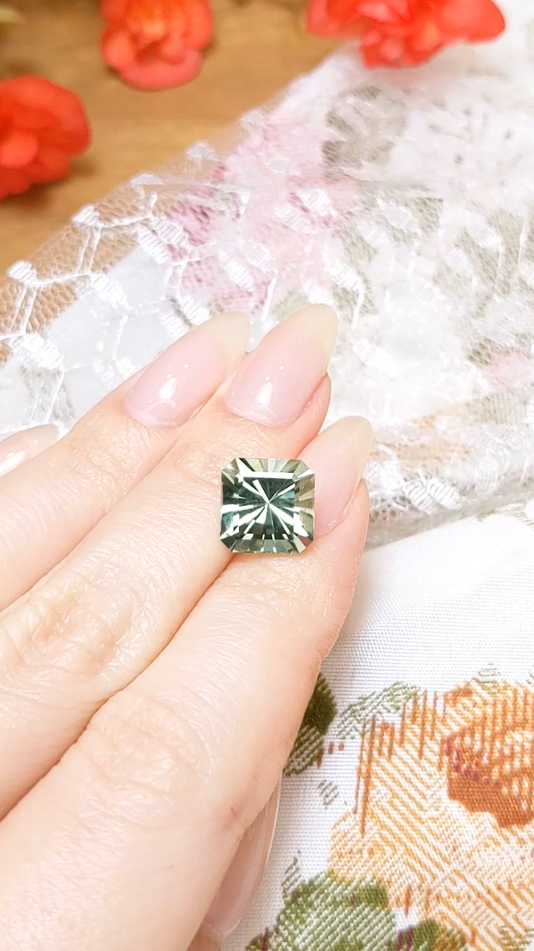 4.76 Ct. Prasiolite from Tanzania Size Video