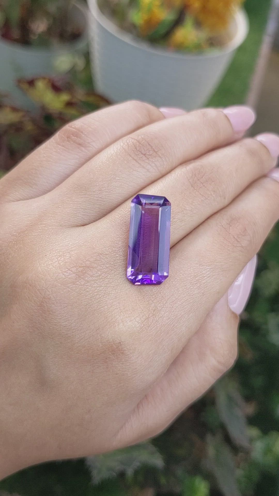 11.57 Ct. Amethyst from Ceylon (Sri Lanka) Size Video