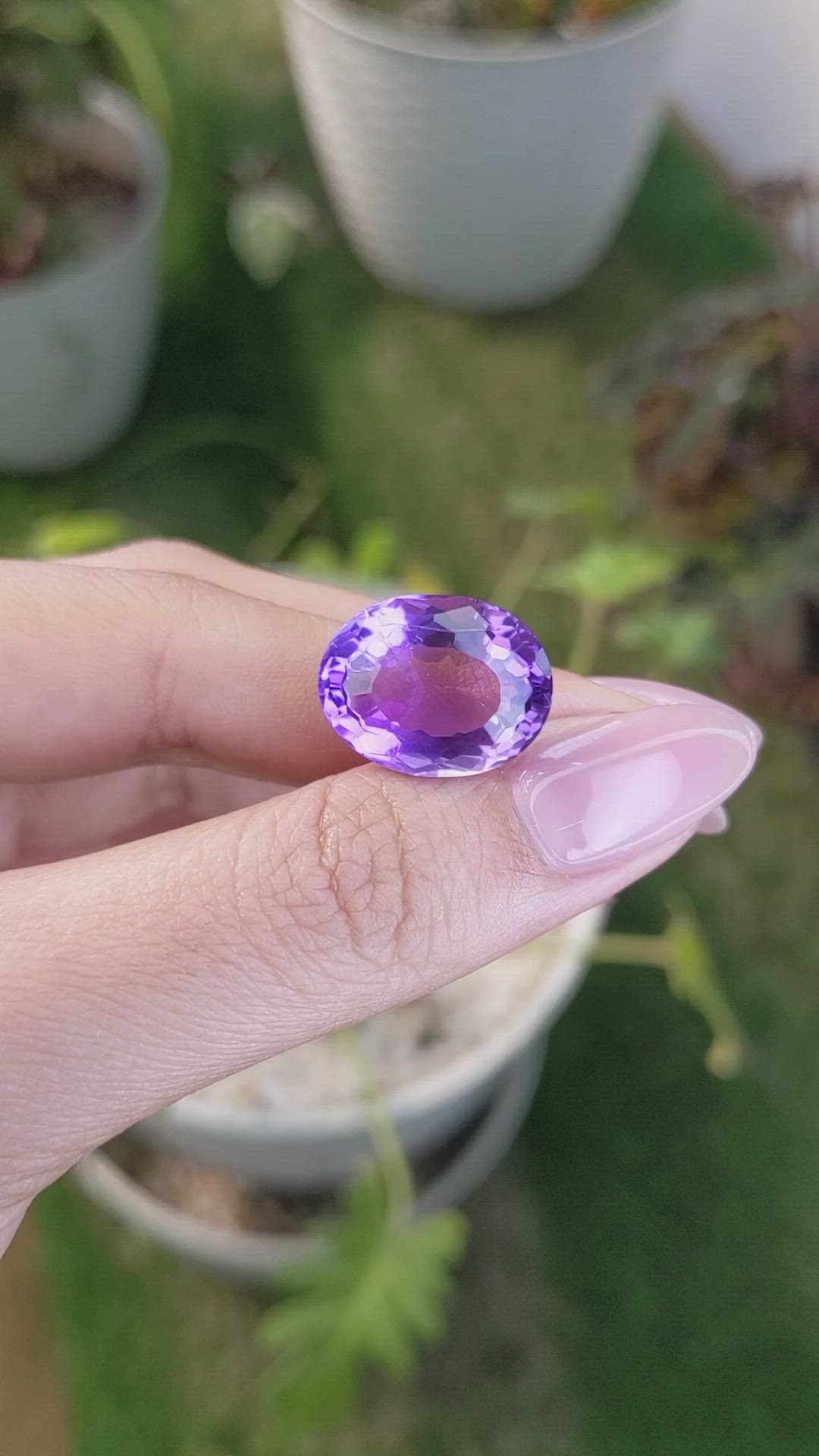 13.06 Ct. Amethyst from Ceylon (Sri Lanka) Size Video