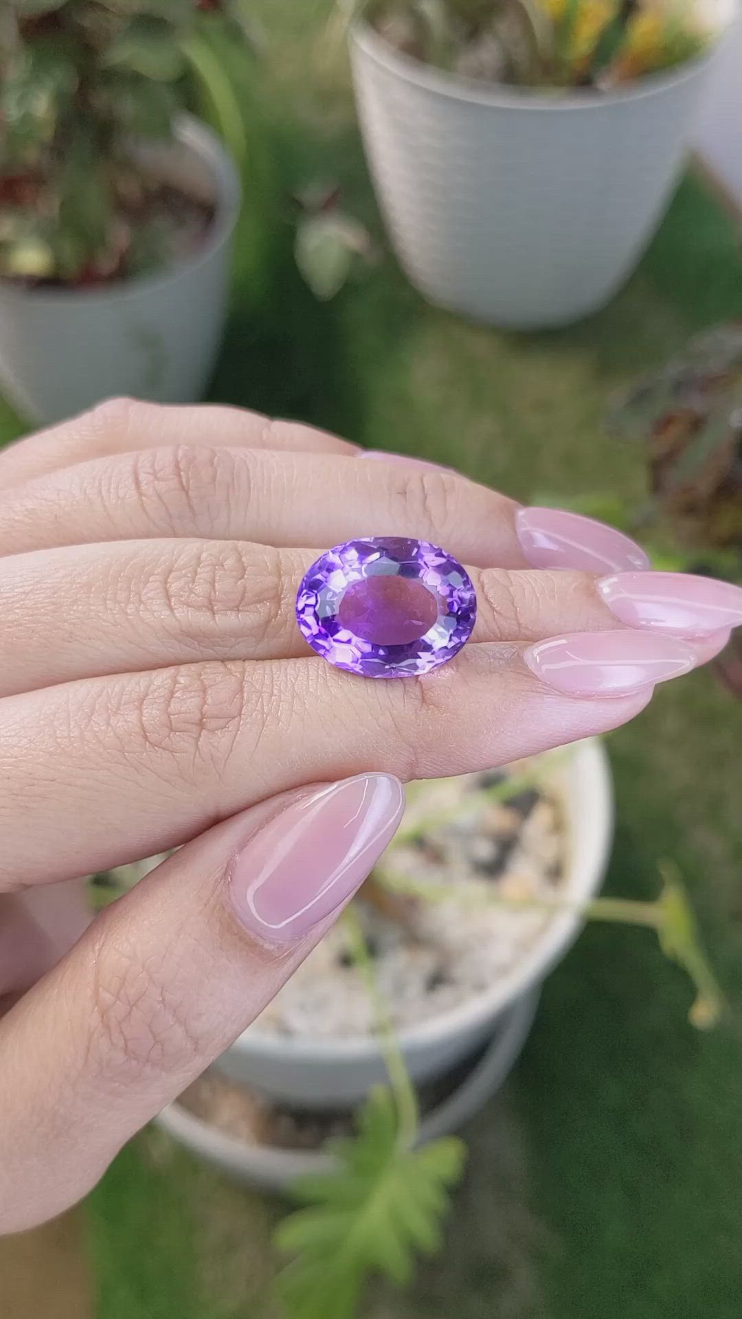 13.06 Ct. Amethyst from Ceylon (Sri Lanka) Size Video