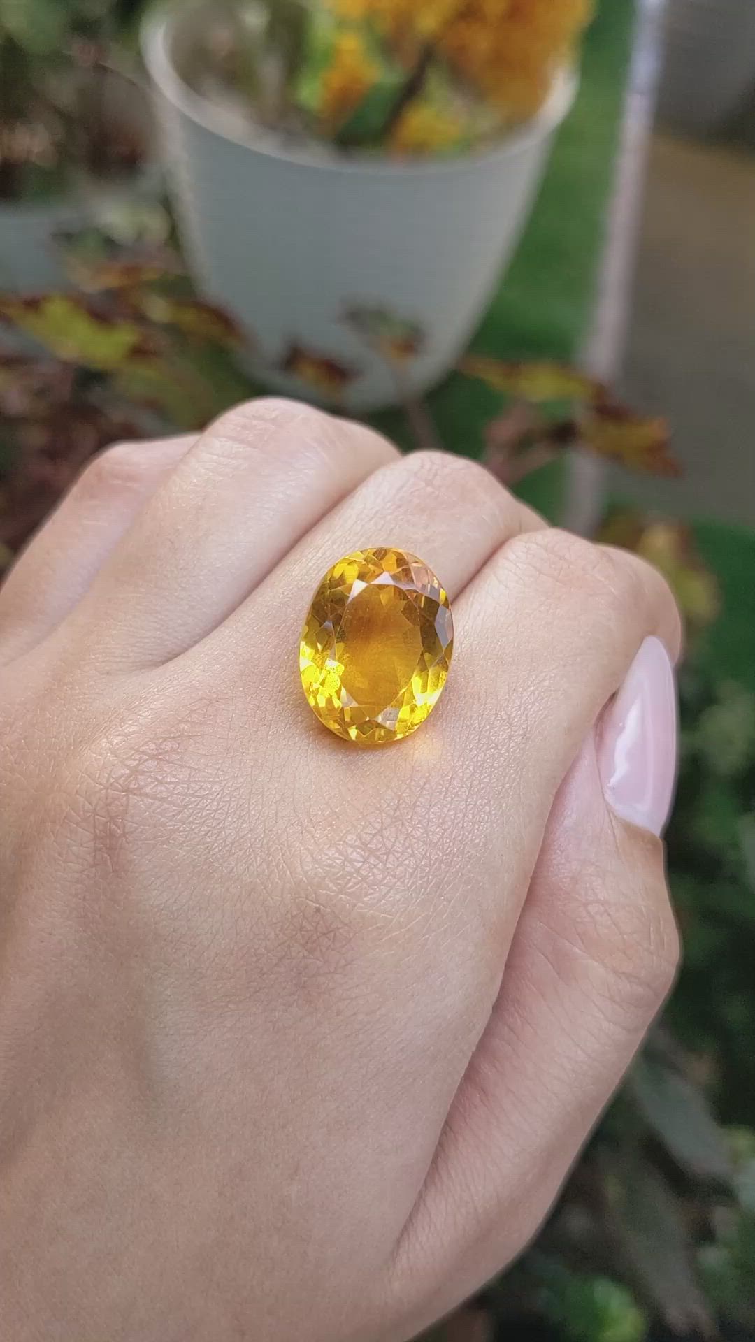 18.86 Ct. Citrine from Ceylon (Sri Lanka) Size Video