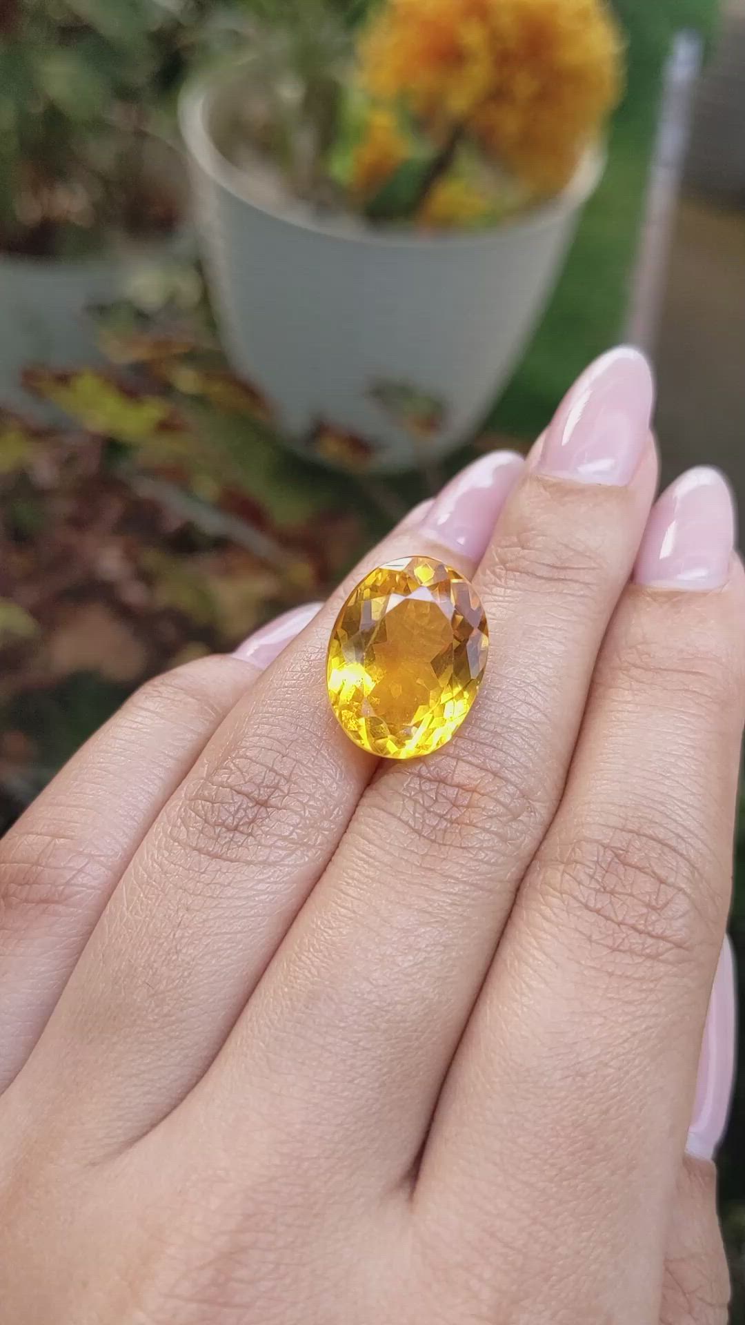 18.86 Ct. Citrine from Ceylon (Sri Lanka) Size Video