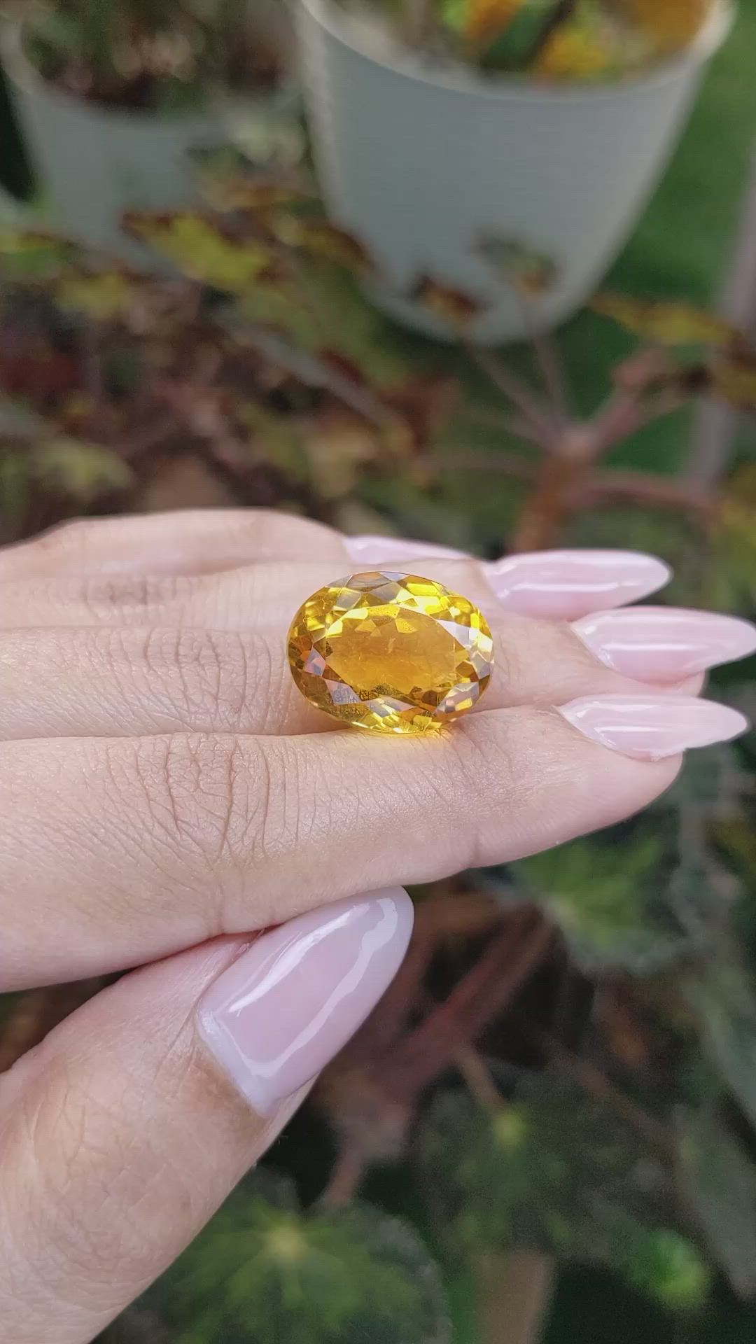 18.86 Ct. Citrine from Ceylon (Sri Lanka) Size Video