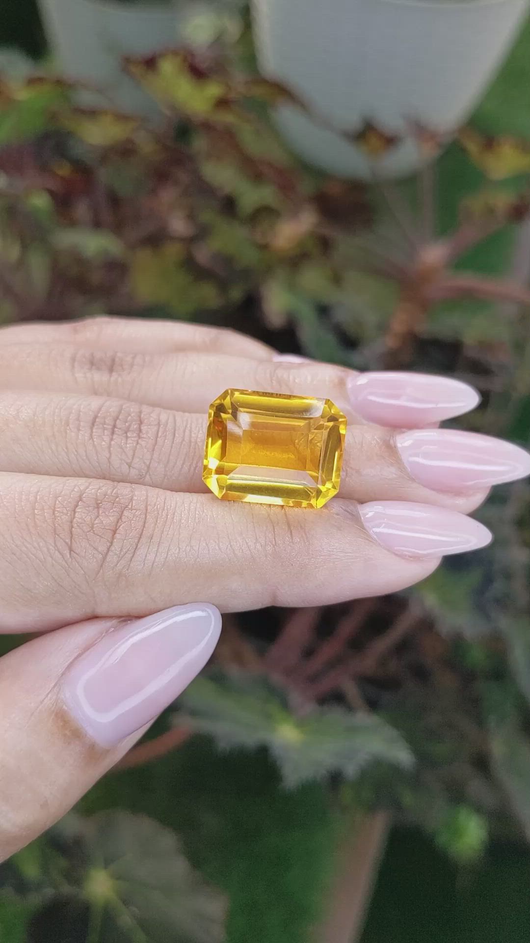 16.58 Ct. Citrine from Ceylon (Sri Lanka) Size Video