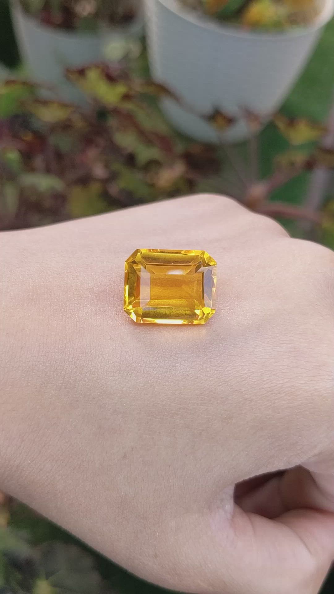16.58 Ct. Citrine from Ceylon (Sri Lanka) Size Video