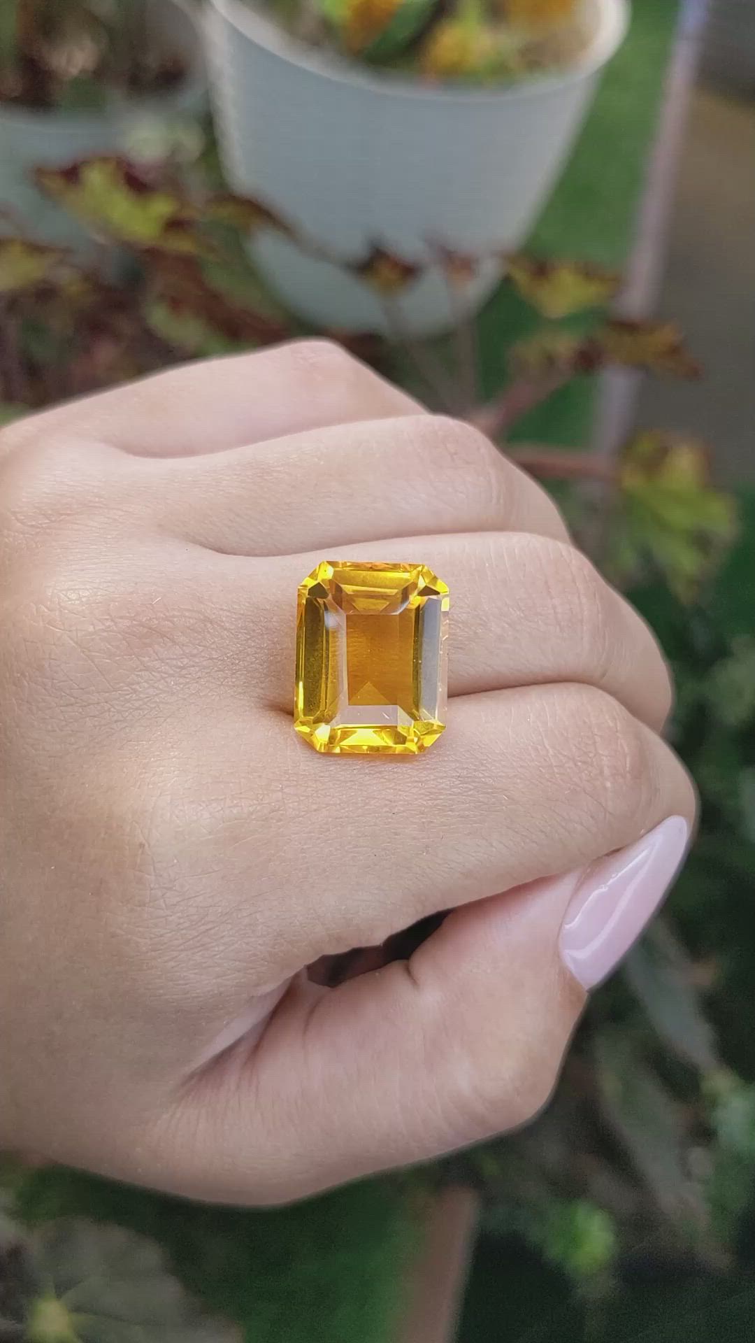 16.58 Ct. Citrine from Ceylon (Sri Lanka) Size Video