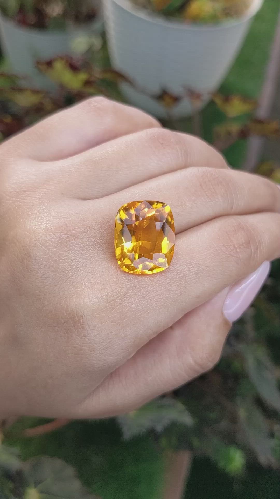 16.32 Ct. Citrine from Ceylon (Sri Lanka) Size Video