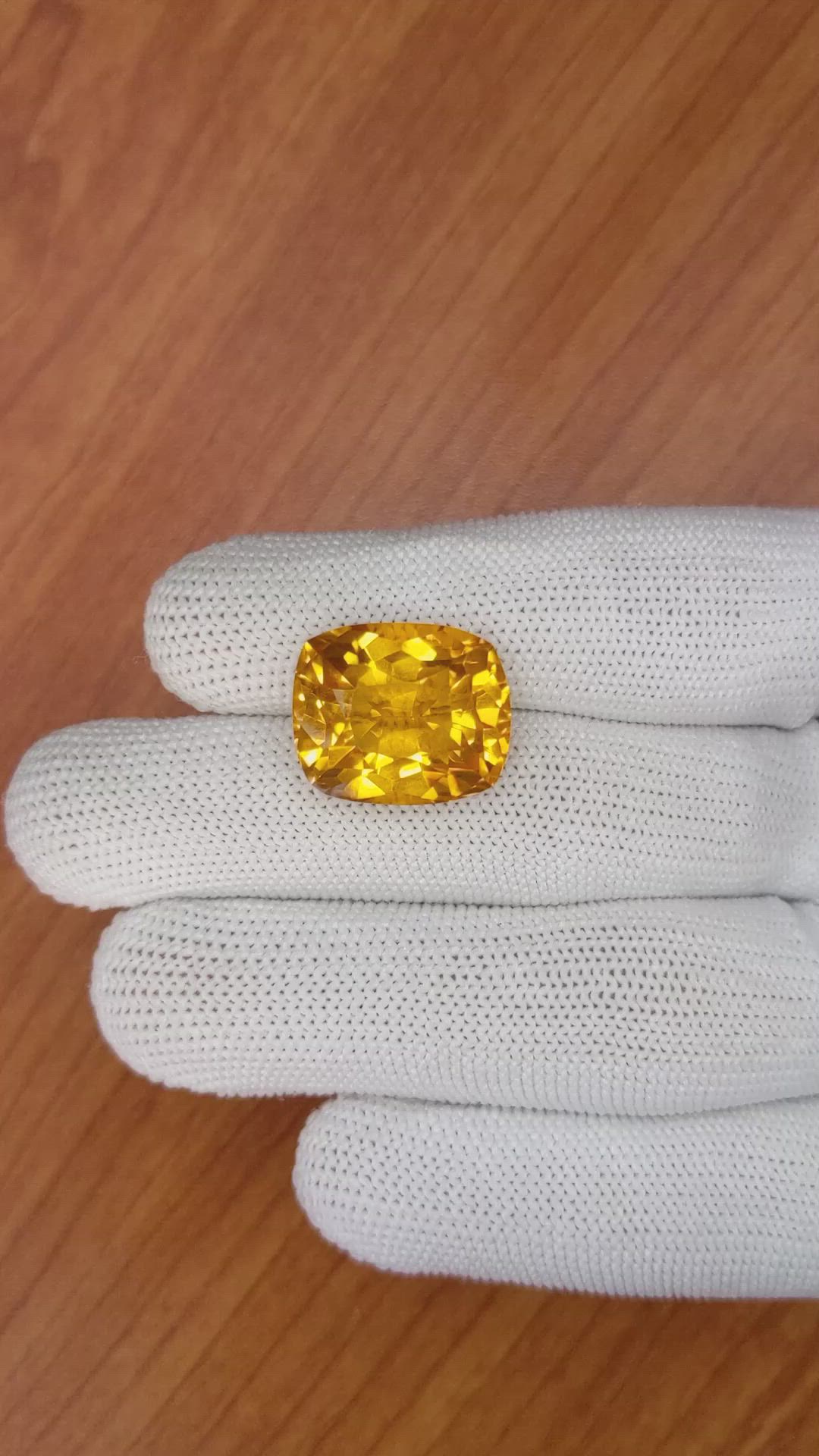 16.32 Ct. Citrine from Ceylon (Sri Lanka) Size Video