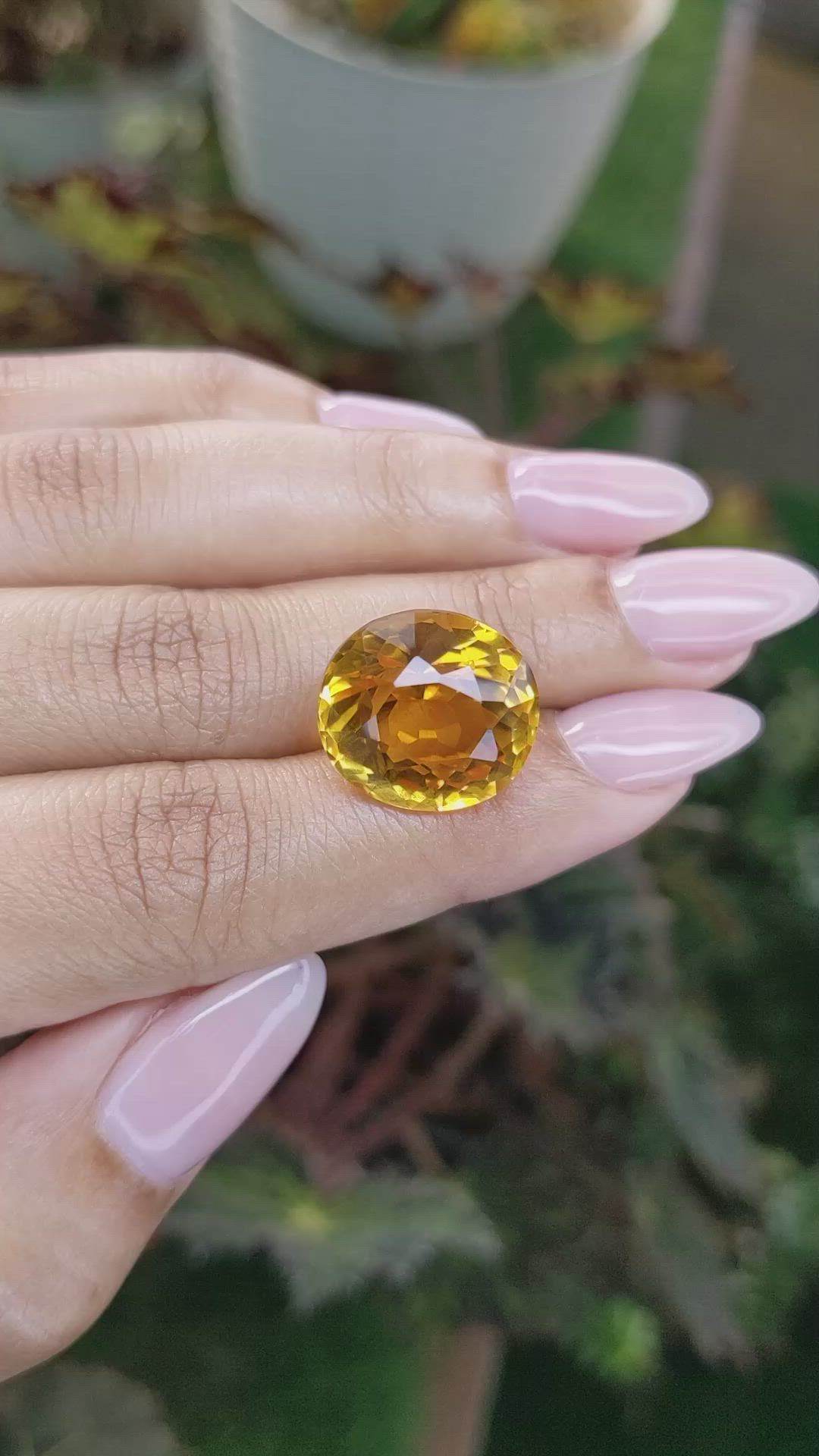 15.42 Ct. Citrine from Ceylon (Sri Lanka) Size Video