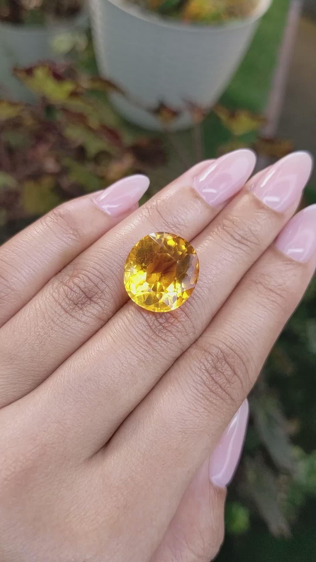15.42 Ct. Citrine from Ceylon (Sri Lanka) Size Video