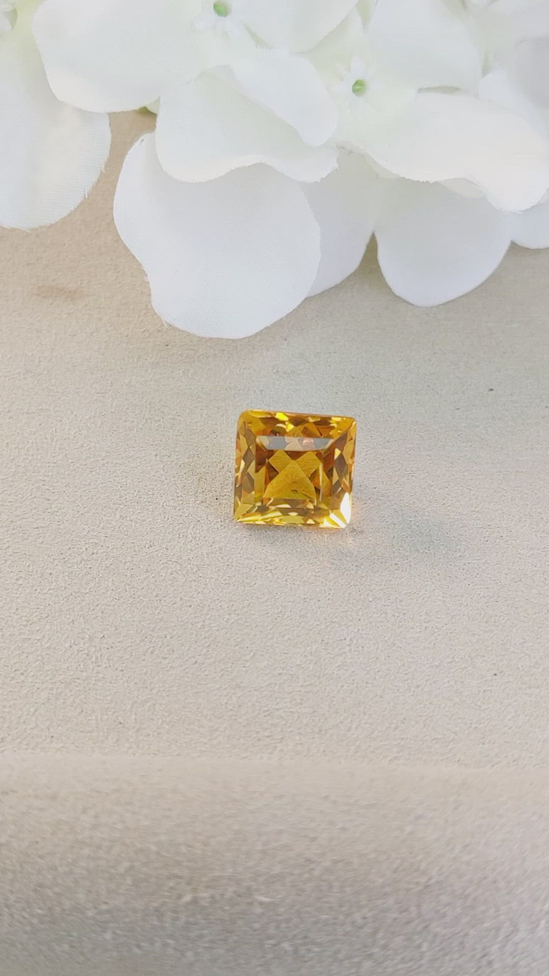 13.77 Ct. Citrine from Ceylon (Sri Lanka) Size Video
