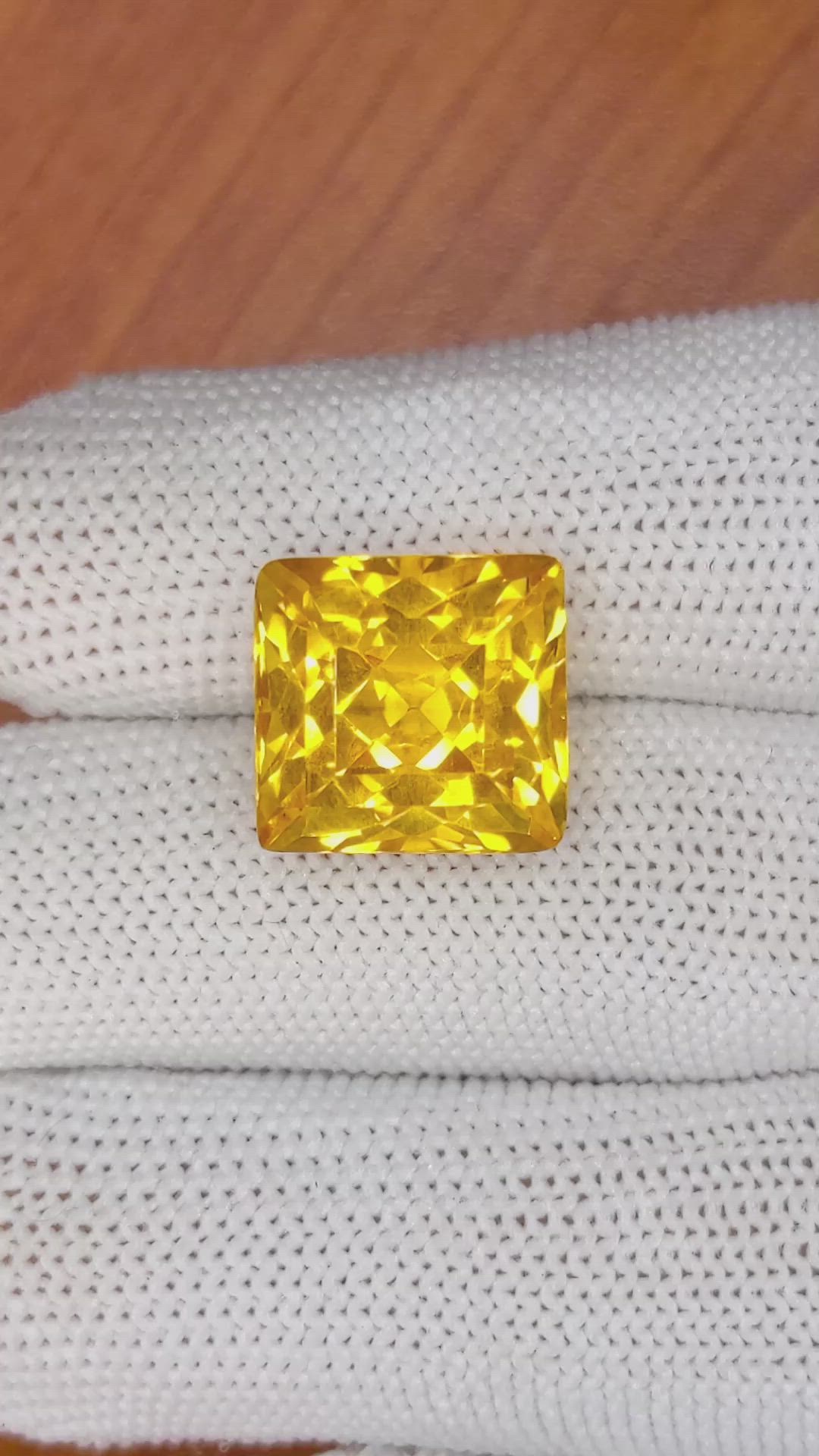 13.77 Ct. Citrine from Ceylon (Sri Lanka) Size Video