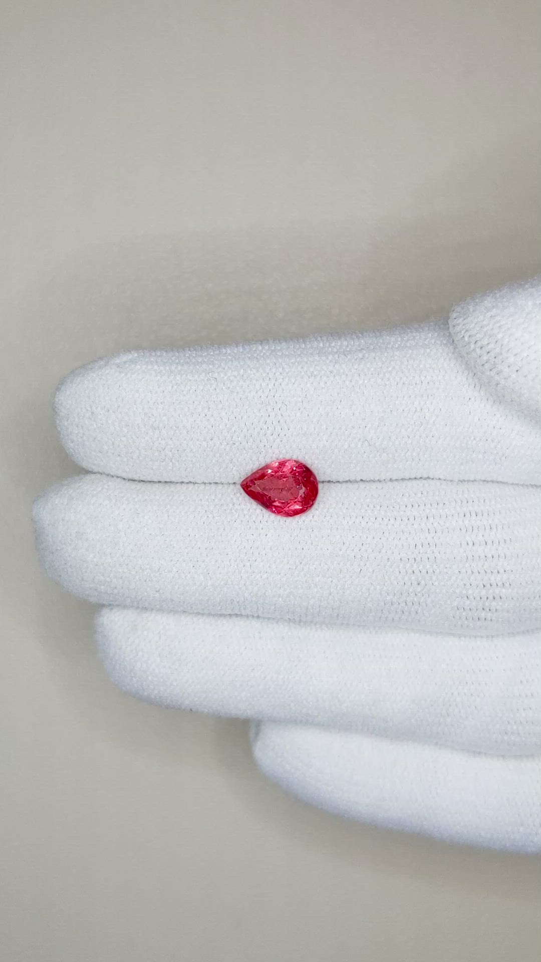 1.08 Ct. Red Rhodonite from Russia Size Video