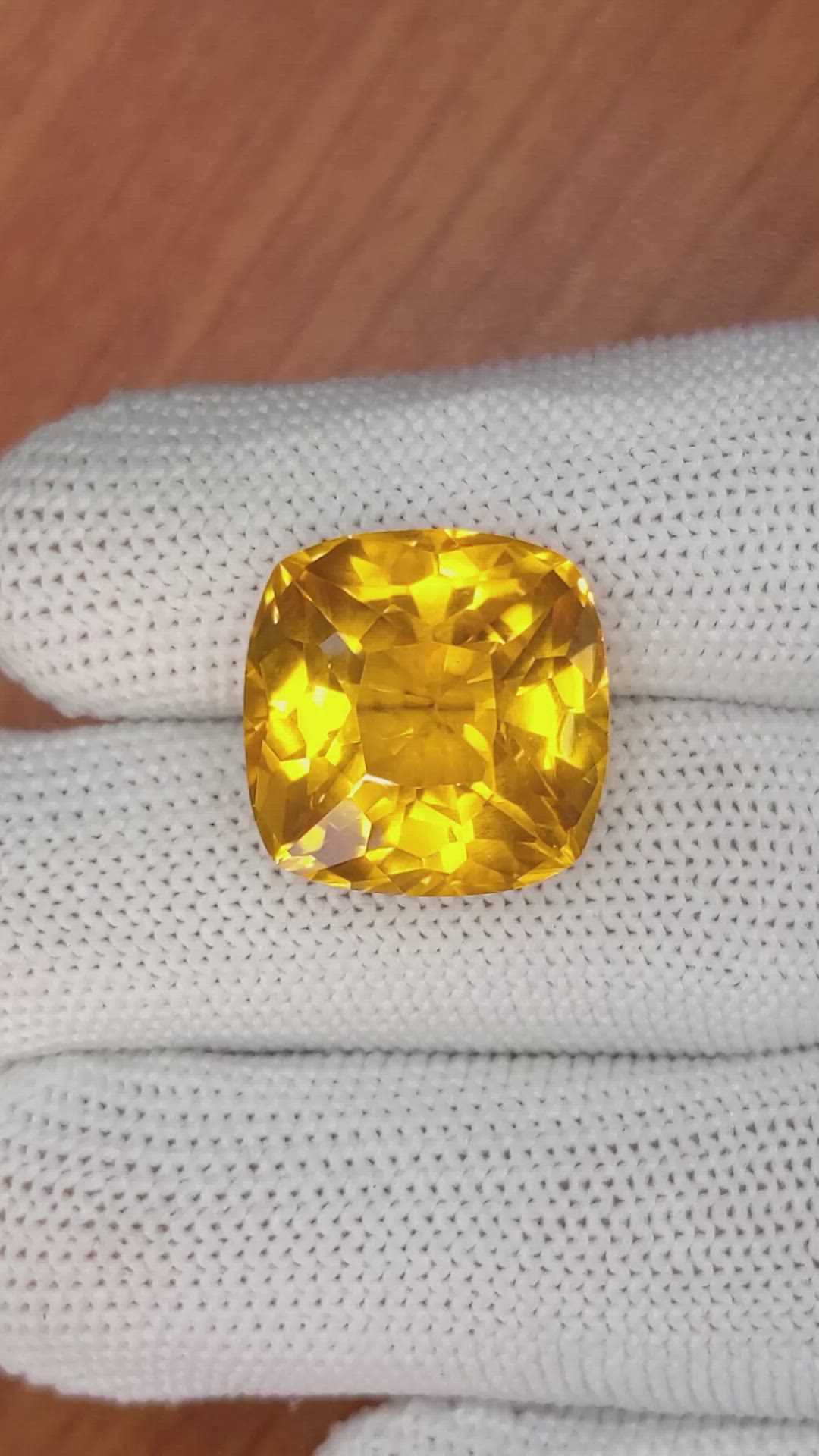 18.71 Ct. Citrine from Ceylon (Sri Lanka) Size Video