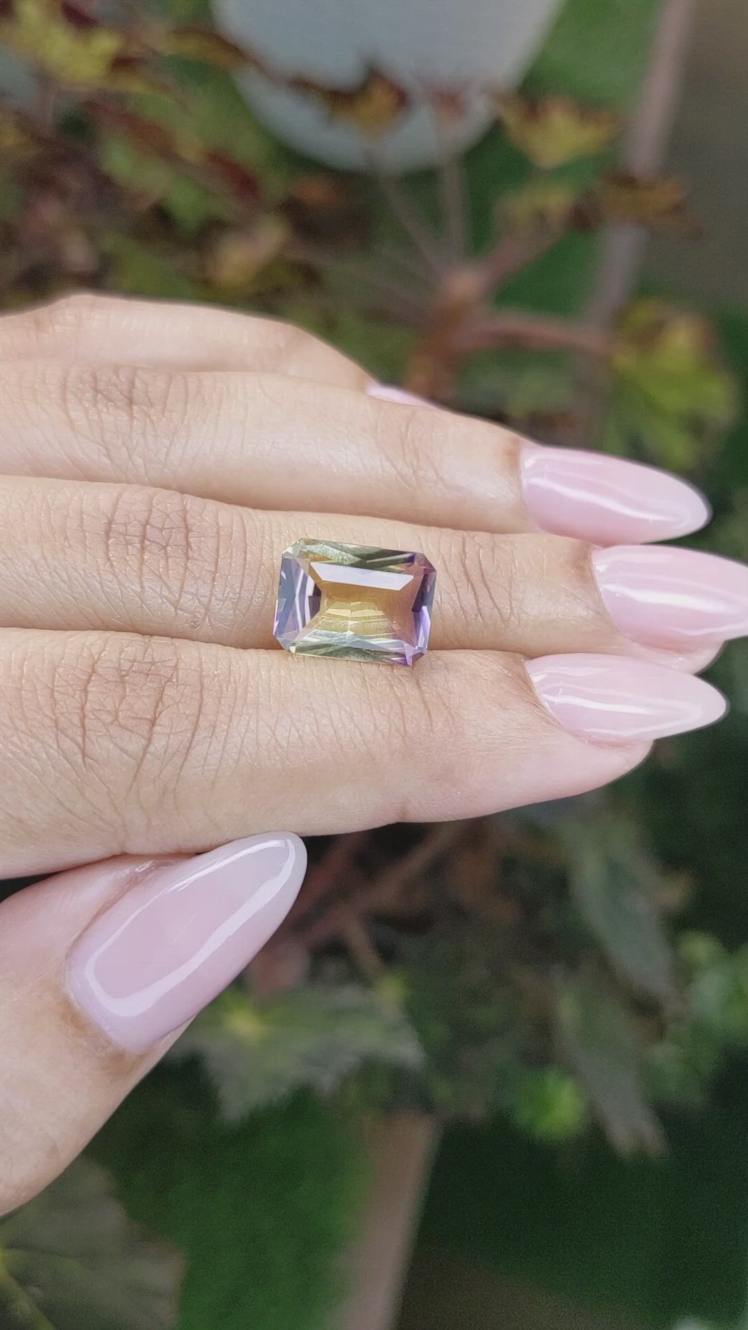 3.95 Ct. Ametrine from Ceylon (Sri Lanka) Size Video