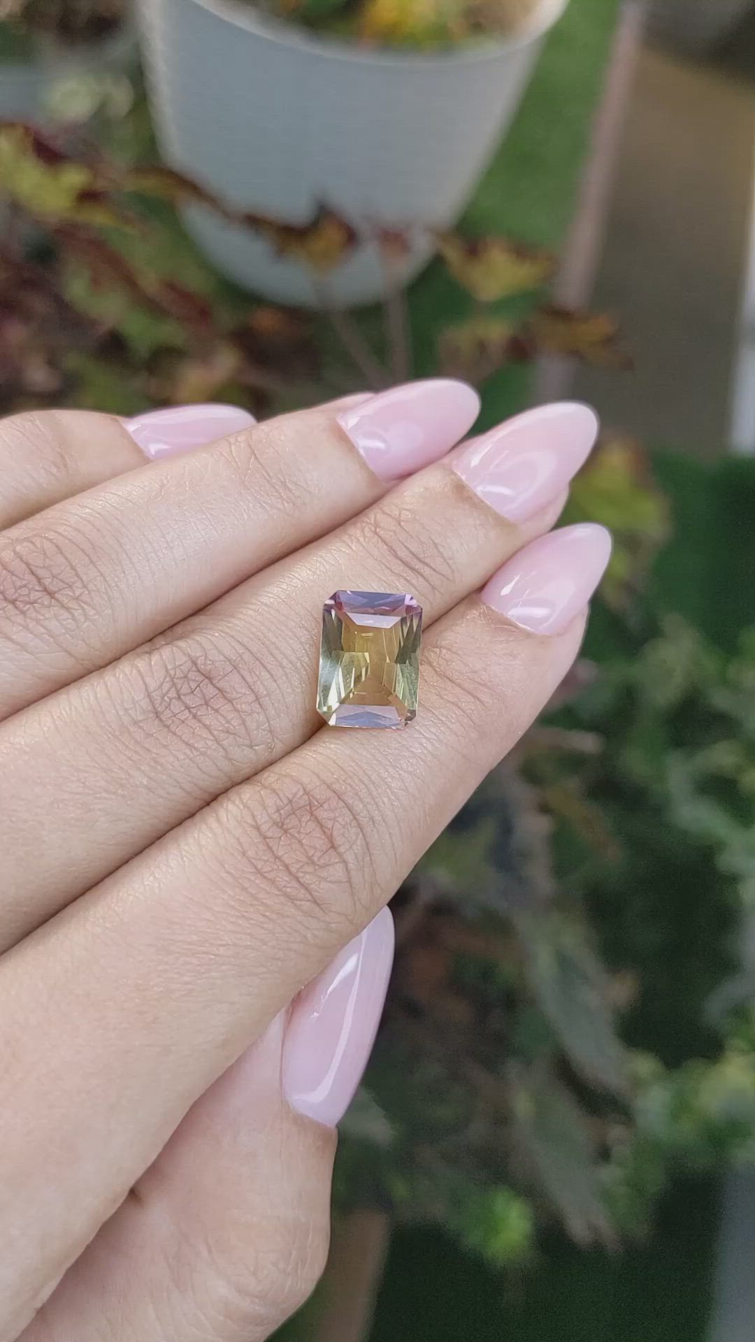 3.95 Ct. Ametrine from Ceylon (Sri Lanka) Size Video