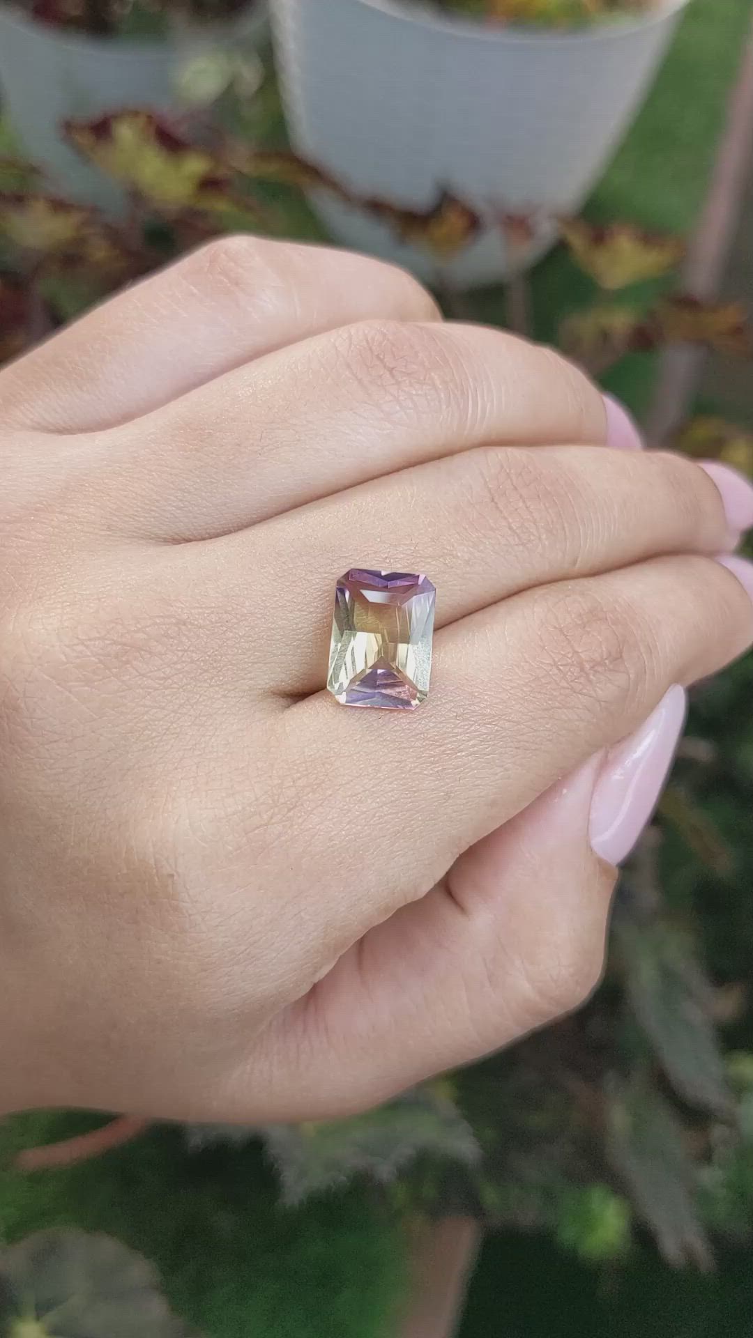 3.95 Ct. Ametrine from Ceylon (Sri Lanka) Size Video