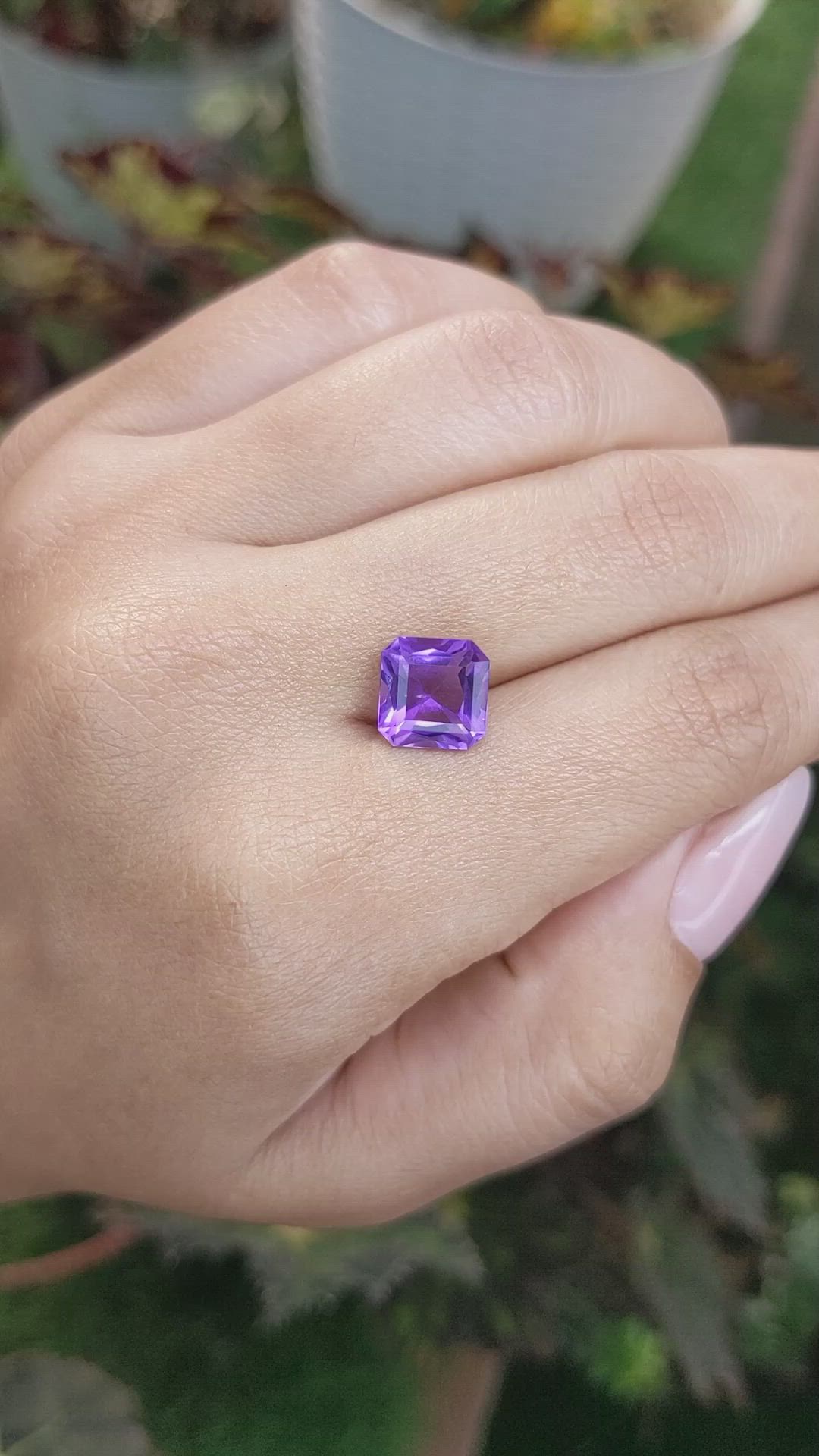 2.81 Ct. Amethyst from Ceylon (Sri Lanka) Size Video