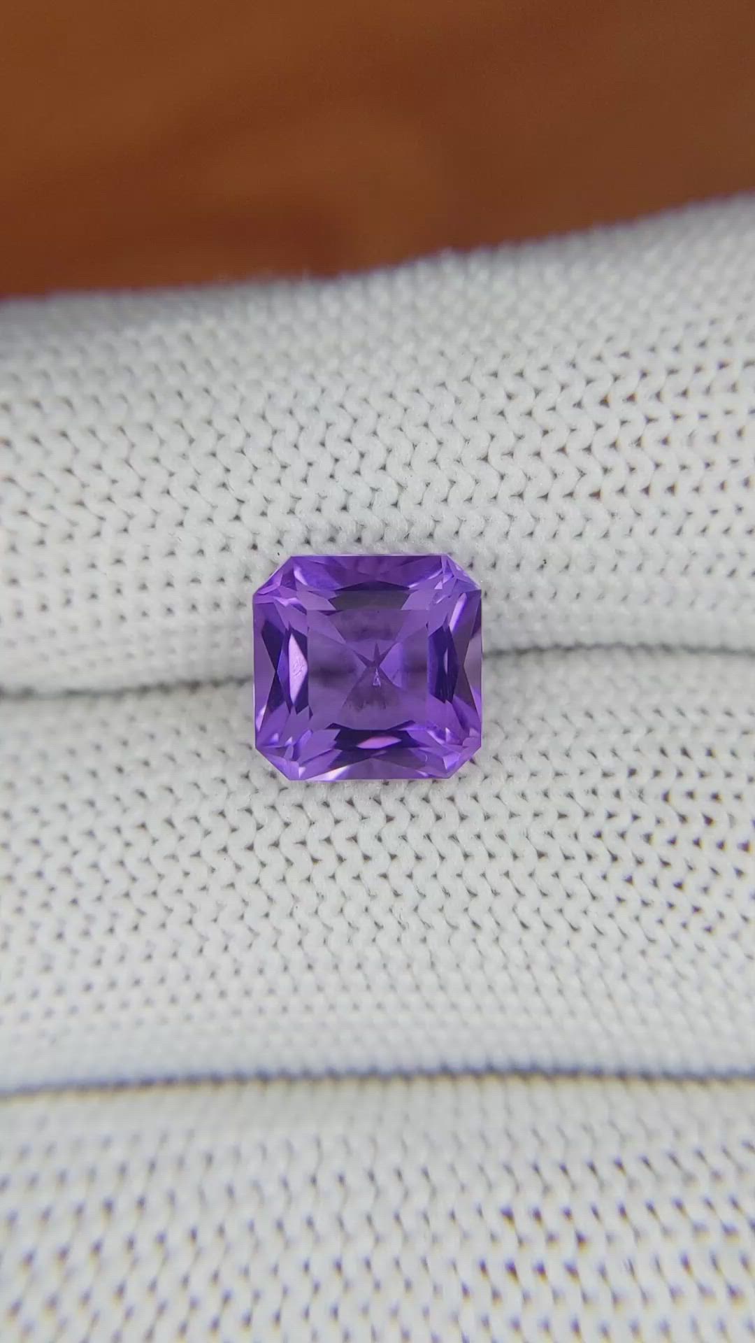 2.81 Ct. Amethyst from Ceylon (Sri Lanka) Size Video