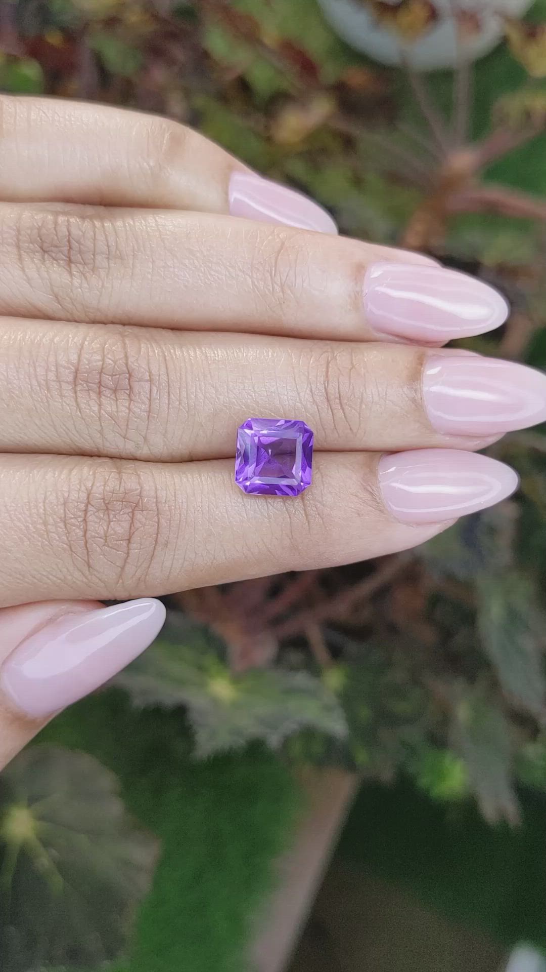 2.81 Ct. Amethyst from Ceylon (Sri Lanka) Size Video