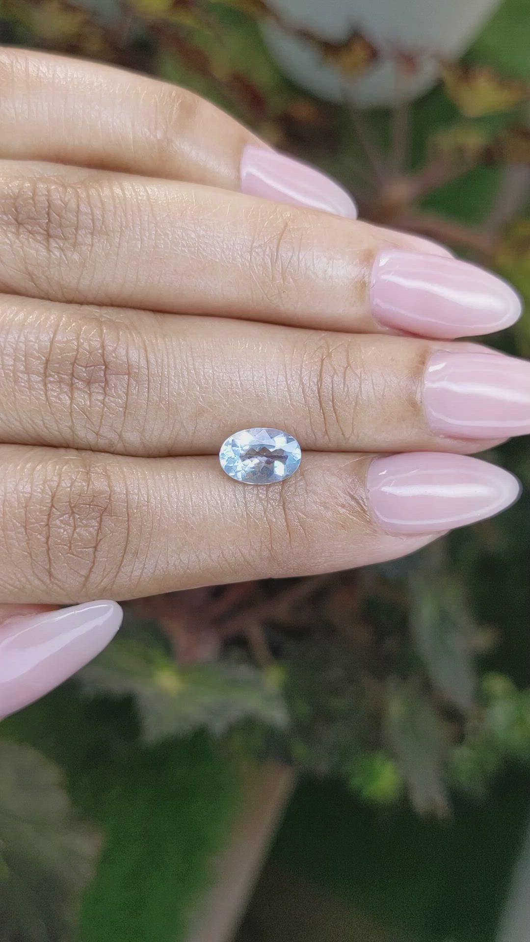 1.10 Ct. Aquamarine from Ceylon (Sri Lanka) Size Video