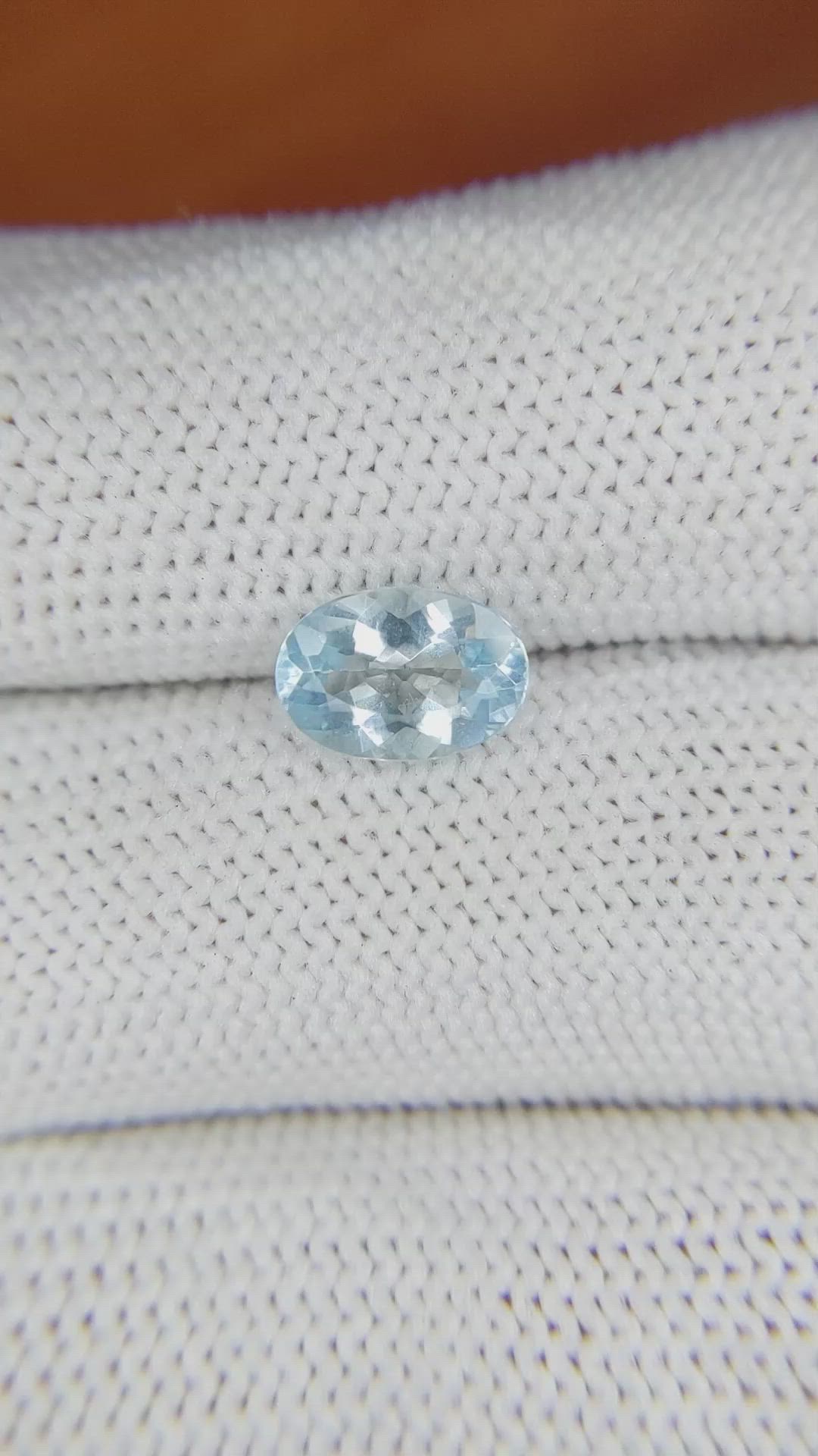 1.10 Ct. Aquamarine from Ceylon (Sri Lanka) Size Video