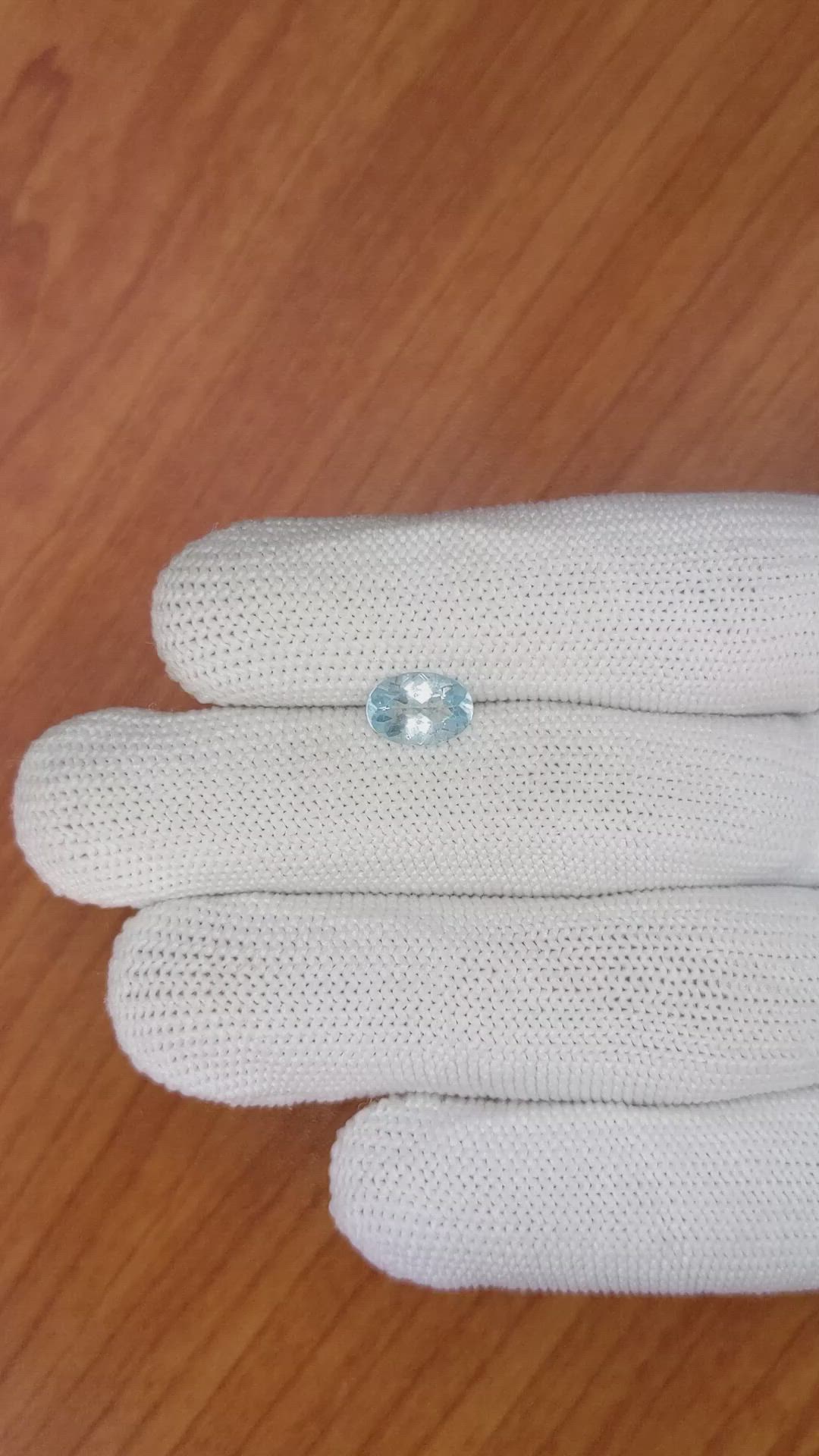 1.10 Ct. Aquamarine from Ceylon (Sri Lanka) Size Video