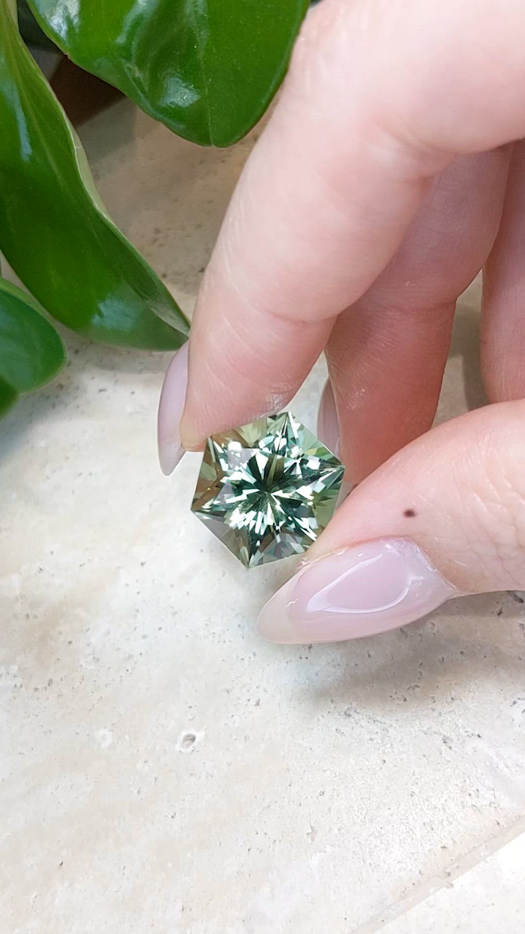 10.31 Ct. Prasiolite from Brazil Size Video