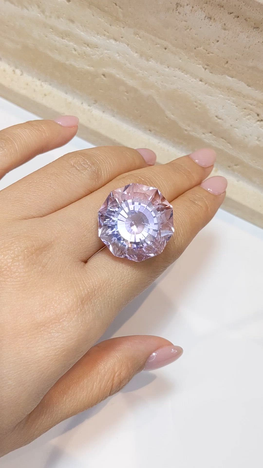 47.21 Ct. Rose Quartz from Brazil Size Video