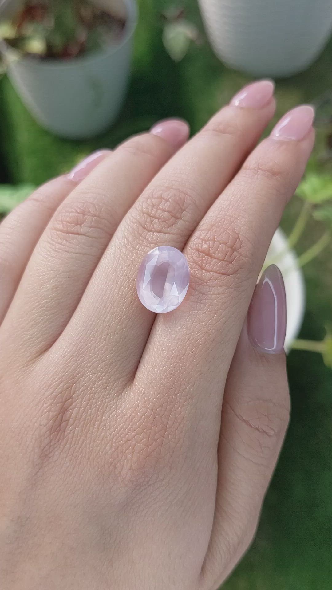 5.76 Ct. Rose Quartz from Ceylon (Sri Lanka) Size Video