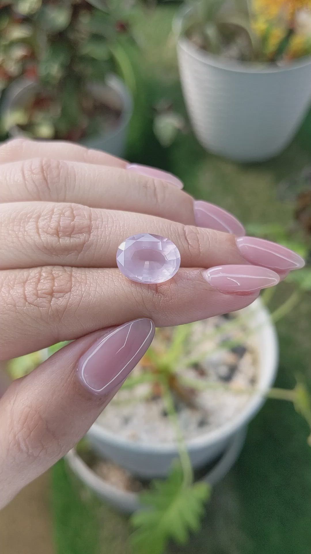 5.76 Ct. Rose Quartz from Ceylon (Sri Lanka) Size Video