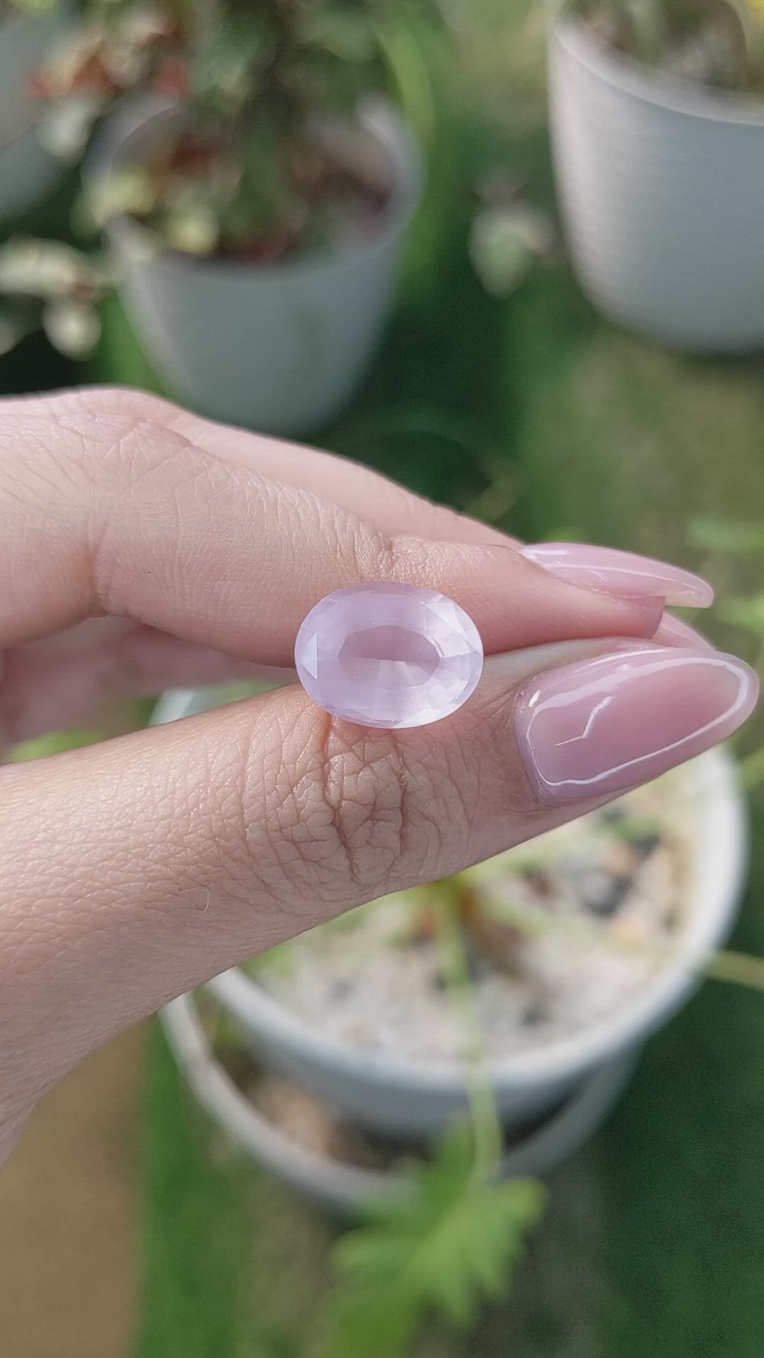 5.76 Ct. Rose Quartz from Ceylon (Sri Lanka) Size Video