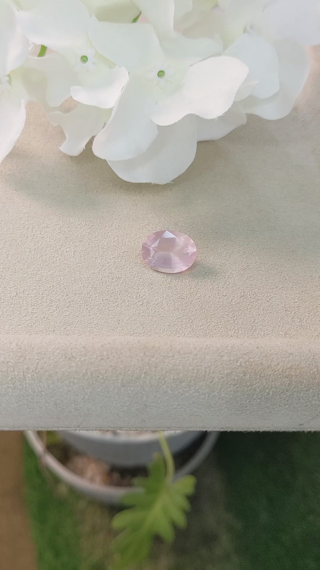 5.44 Ct. Rose Quartz from Ceylon (Sri Lanka) Size Video
