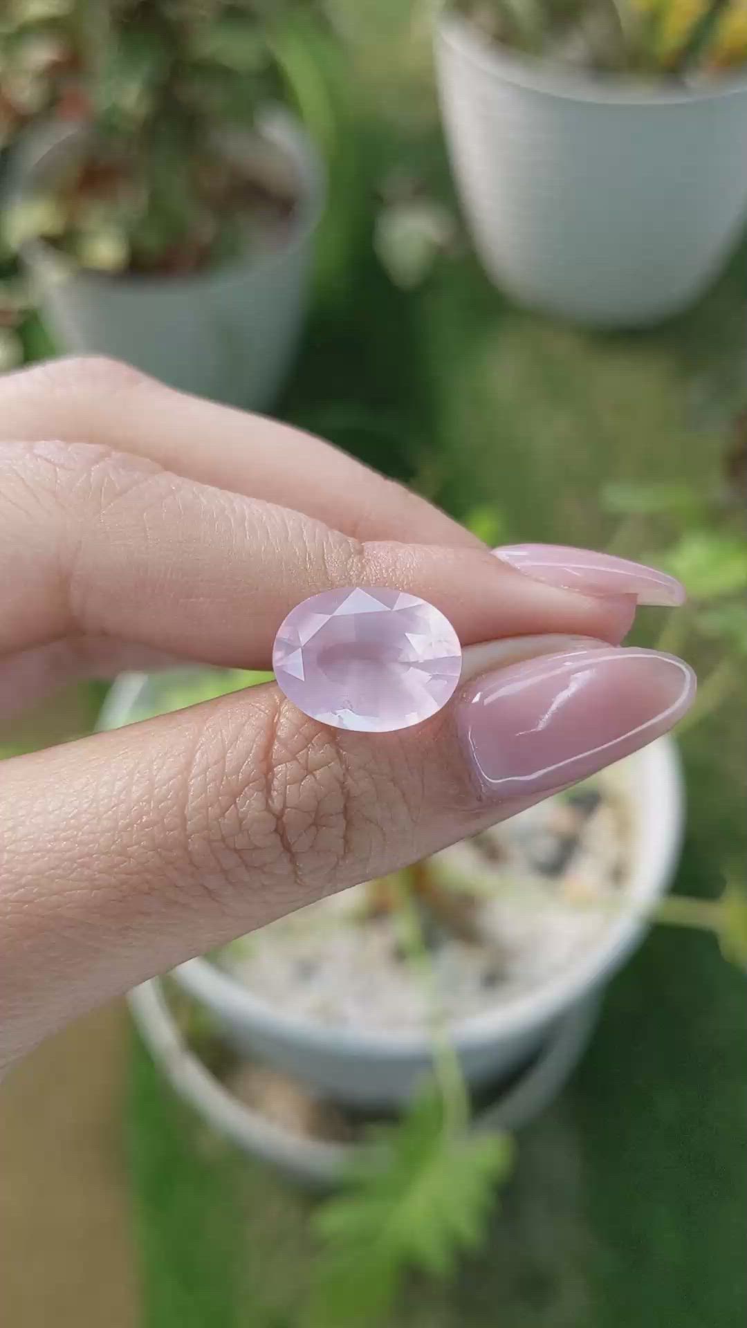 5.44 Ct. Rose Quartz from Ceylon (Sri Lanka) Size Video