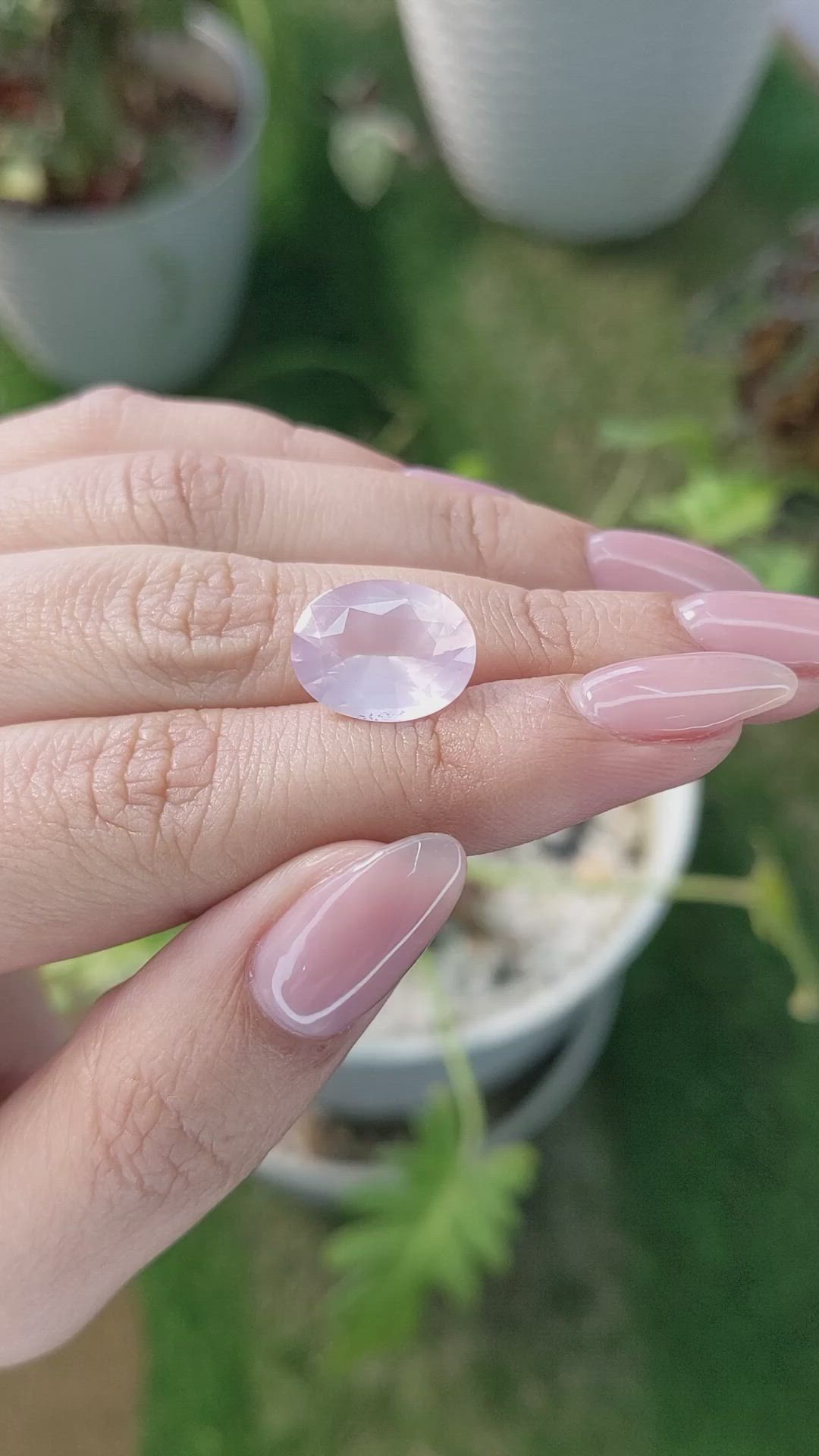 5.44 Ct. Rose Quartz from Ceylon (Sri Lanka) Size Video