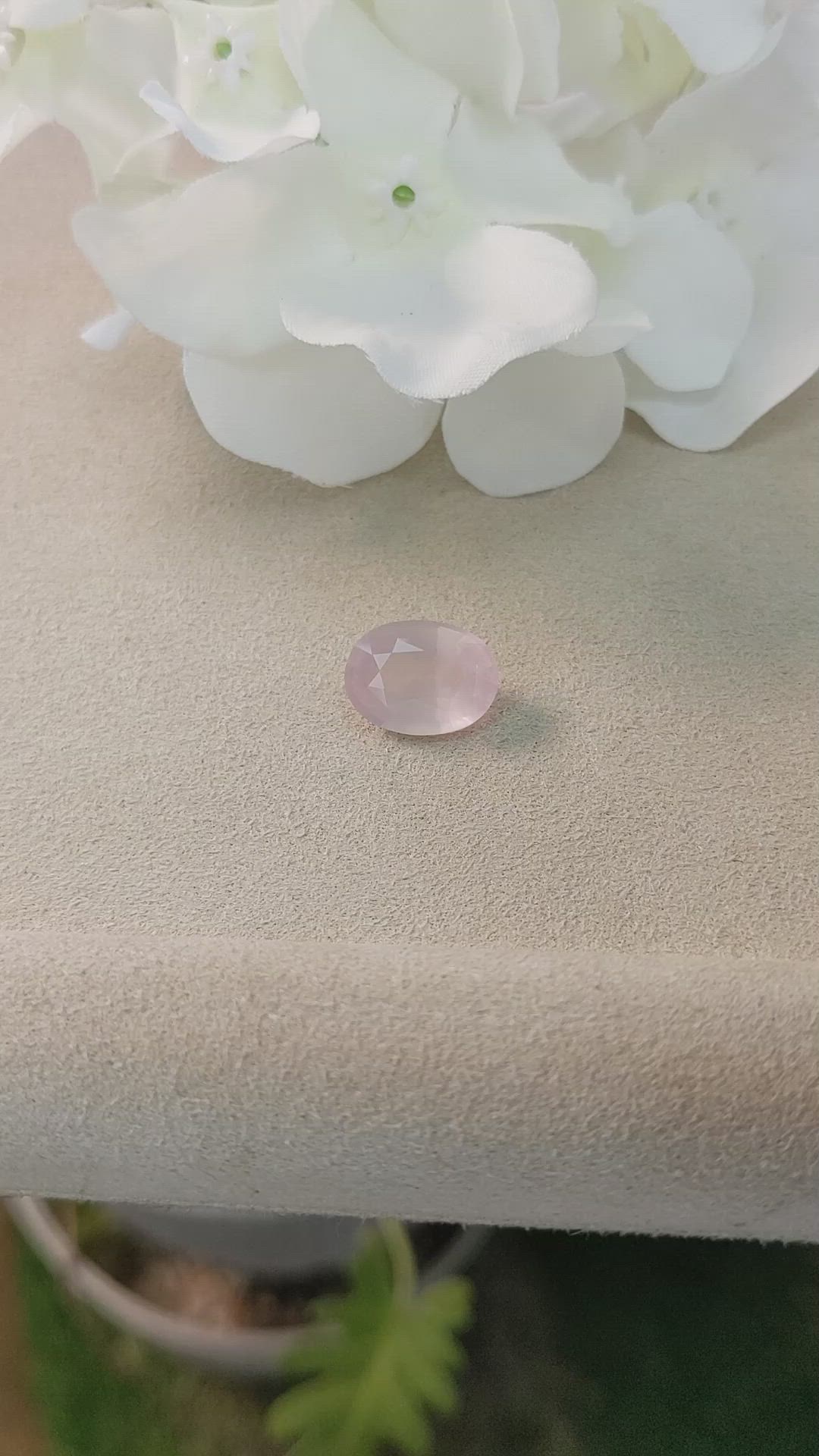 5.71 Ct. Rose Quartz from Ceylon (Sri Lanka) Size Video