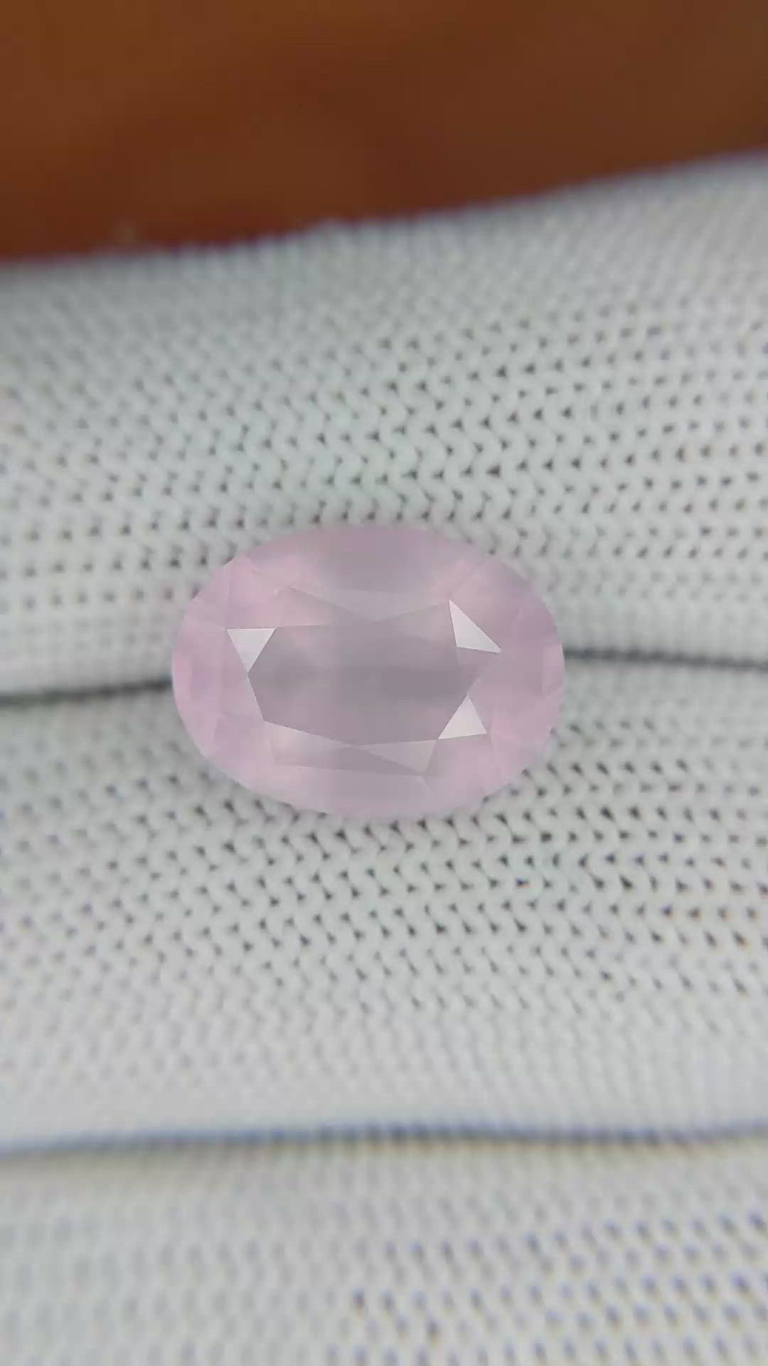 5.71 Ct. Rose Quartz from Ceylon (Sri Lanka) Size Video