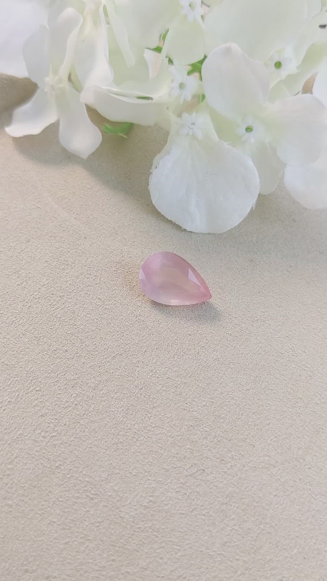 10.43 Ct. Rose Quartz from Ceylon (Sri Lanka) Size Video